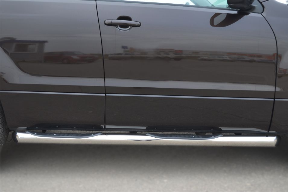 SUZUKI Grand Vitara 5 дв 2012-2016 Пороги труба d76 с накладками (вариант 1) SVT-0010951