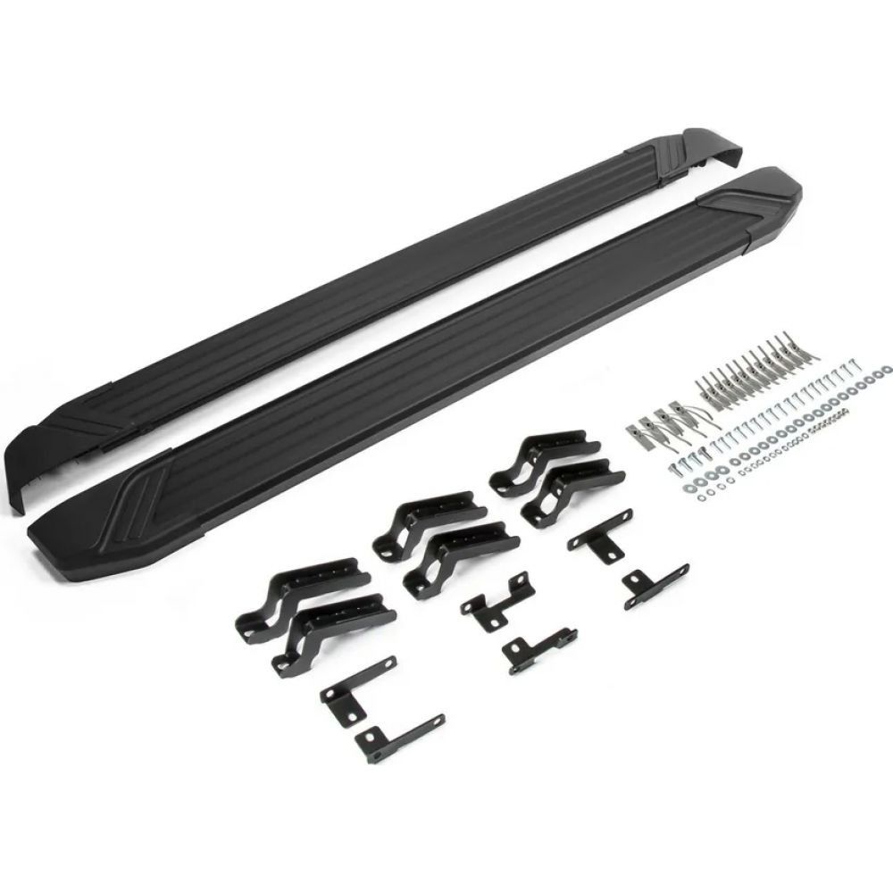 Боковые подножки Haval F7 с 2024 площадка Black