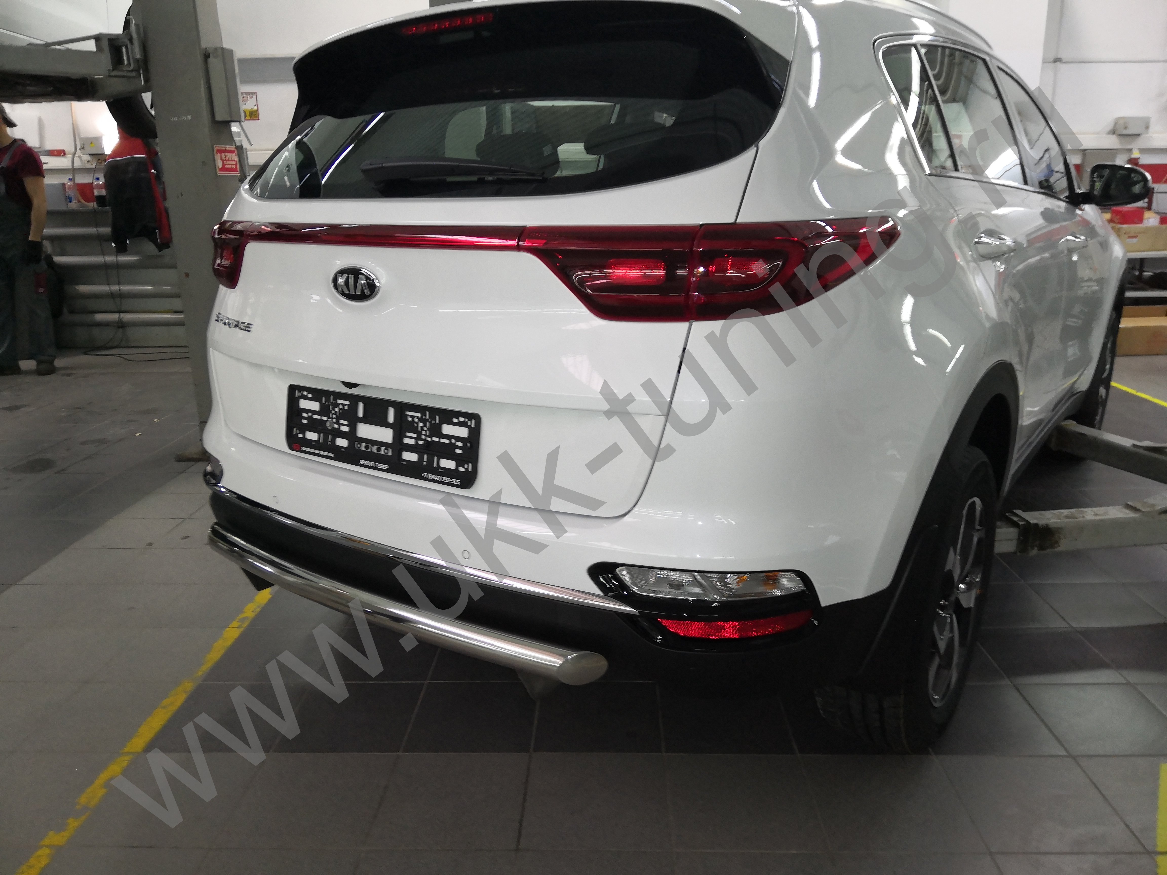 Защита заднего бампера Kia Sportage с 2018-2020