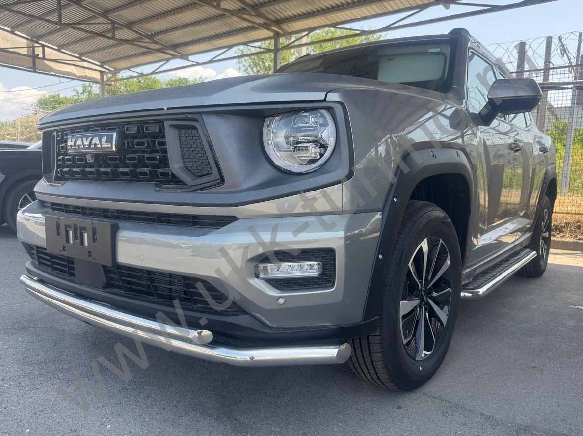 Защита переднего бампера двойная Haval H7 с 2025