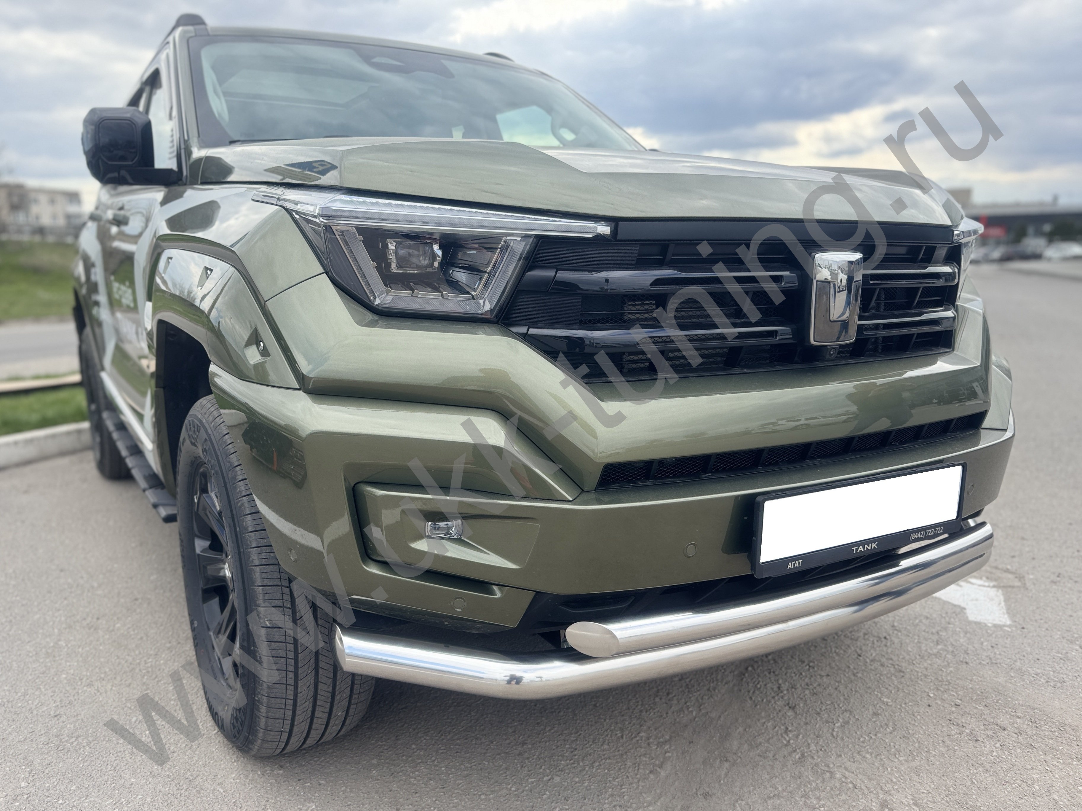 Защита переднего бампера двойная Tank 400 с 2023