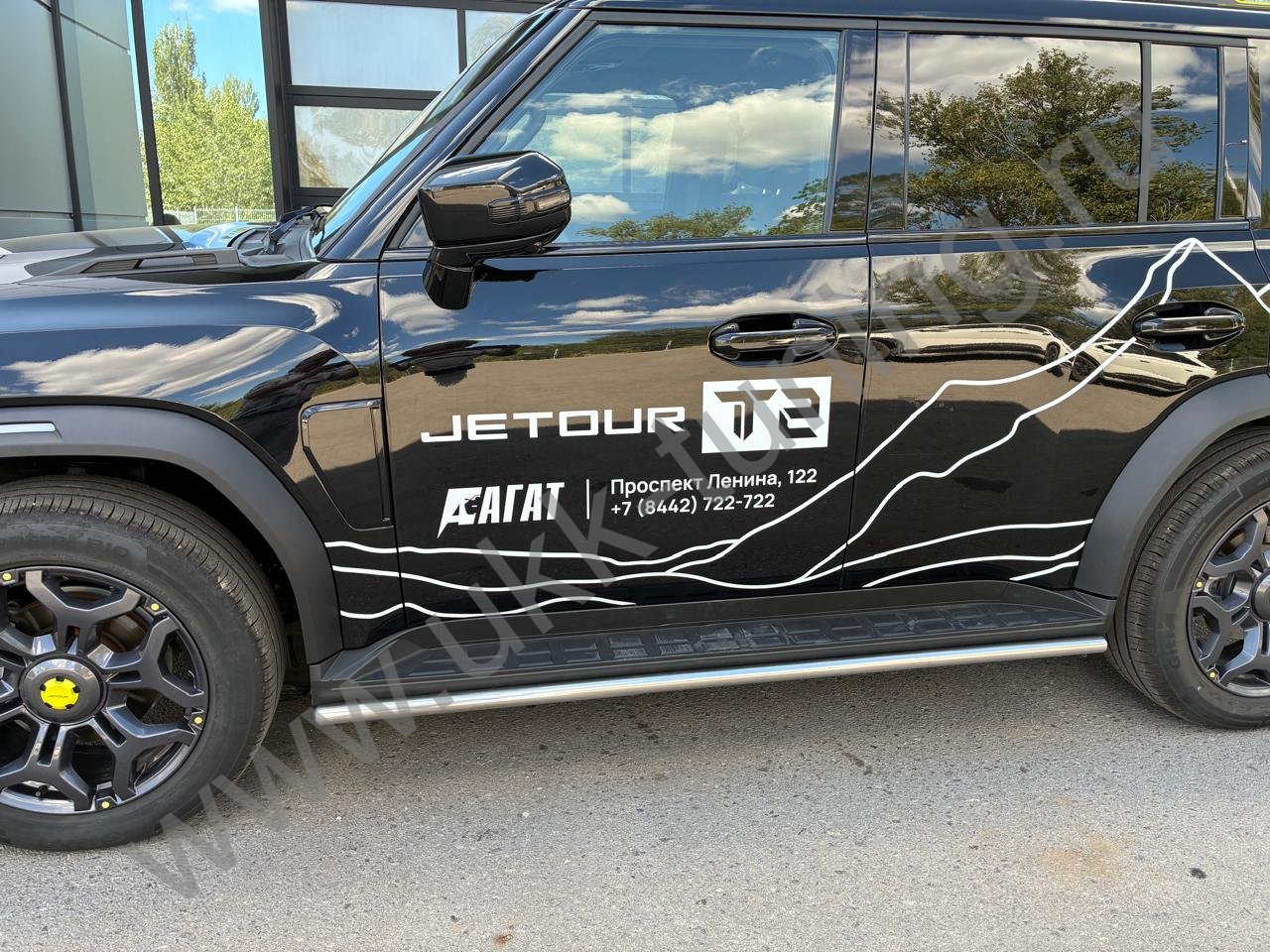 Боковые подножки Jetour T2 с 2024 труба