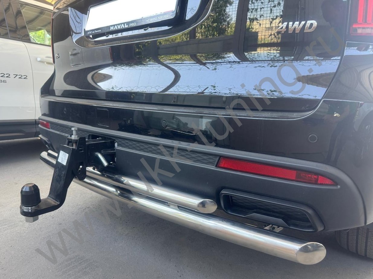 Защита заднего бампера двойная Haval H5 с 2024