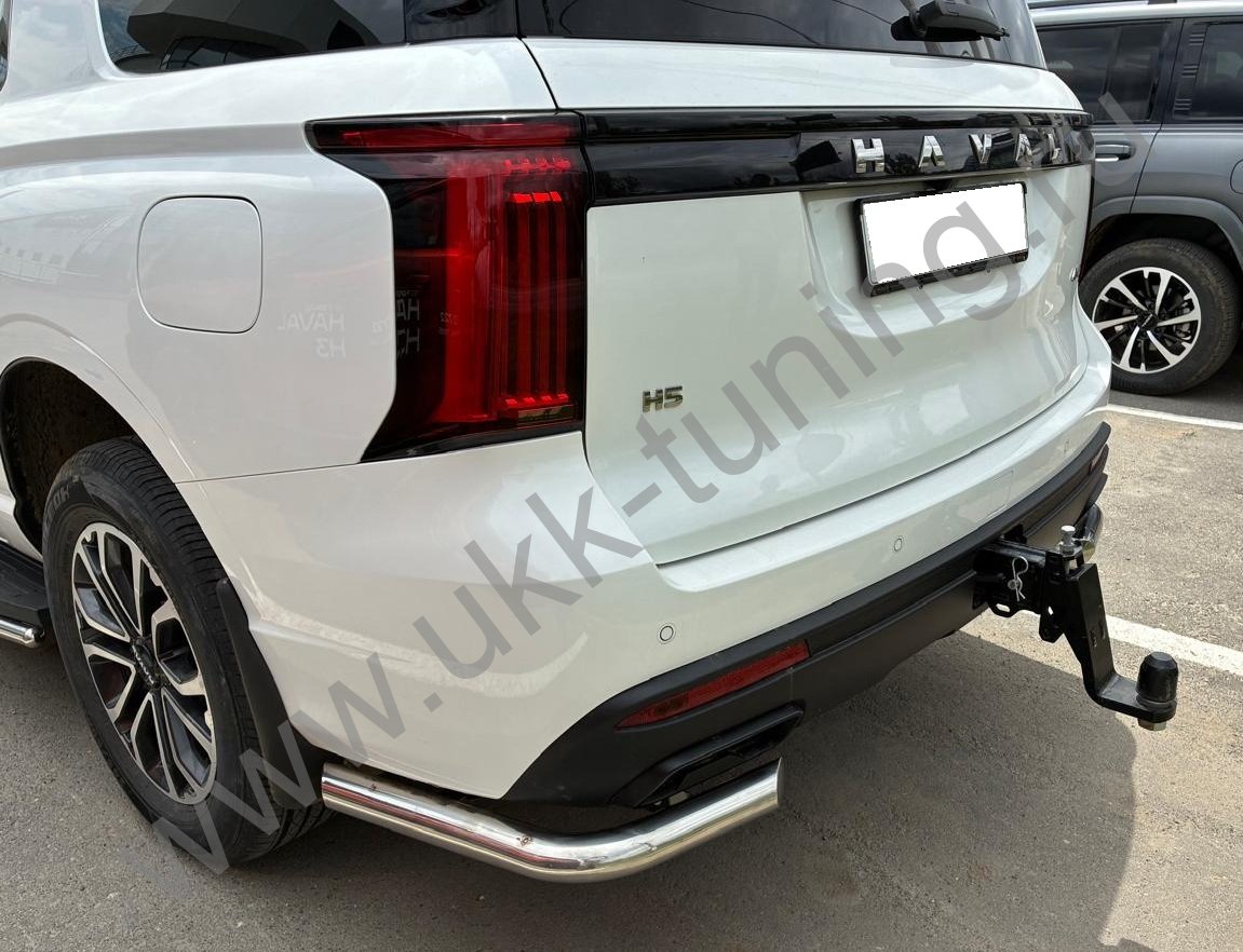 Защита заднего бампера угловая Haval H5 с 2024