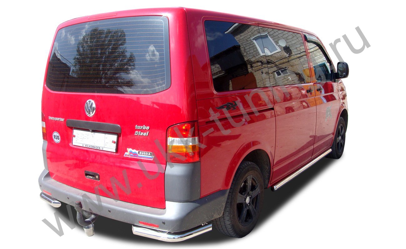 Защита заднего бампера угловая Volkswagen T5 с 2003-2009