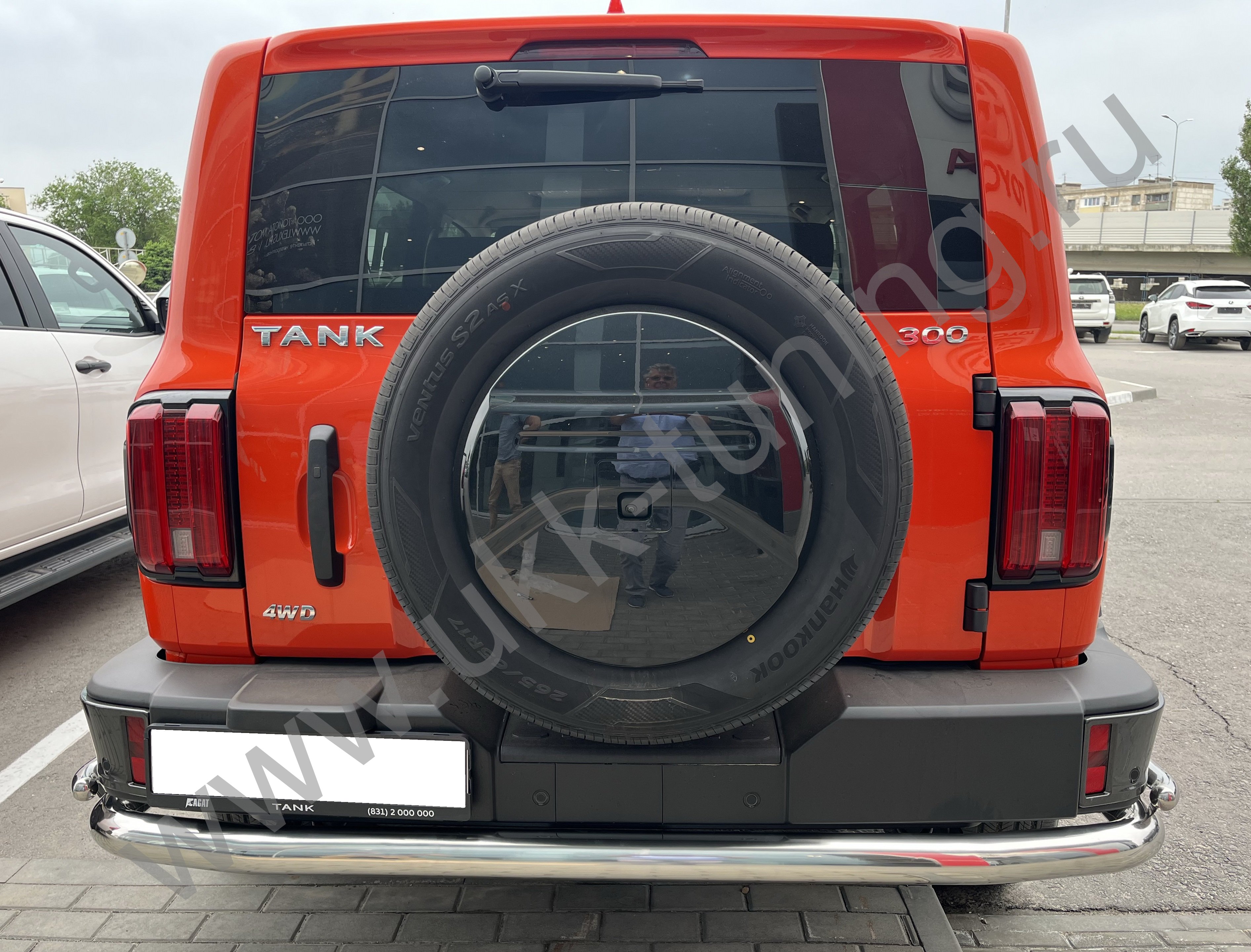 Защита заднего бампера угловая большая двойная Tank 300 с 2023