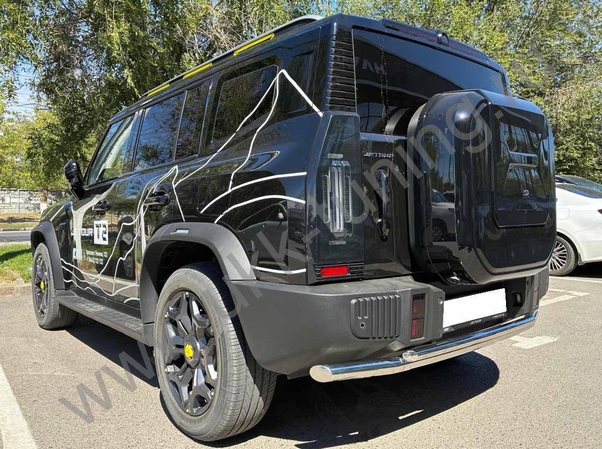 Защита заднего бампера двойная Jetuor T2 с 2024