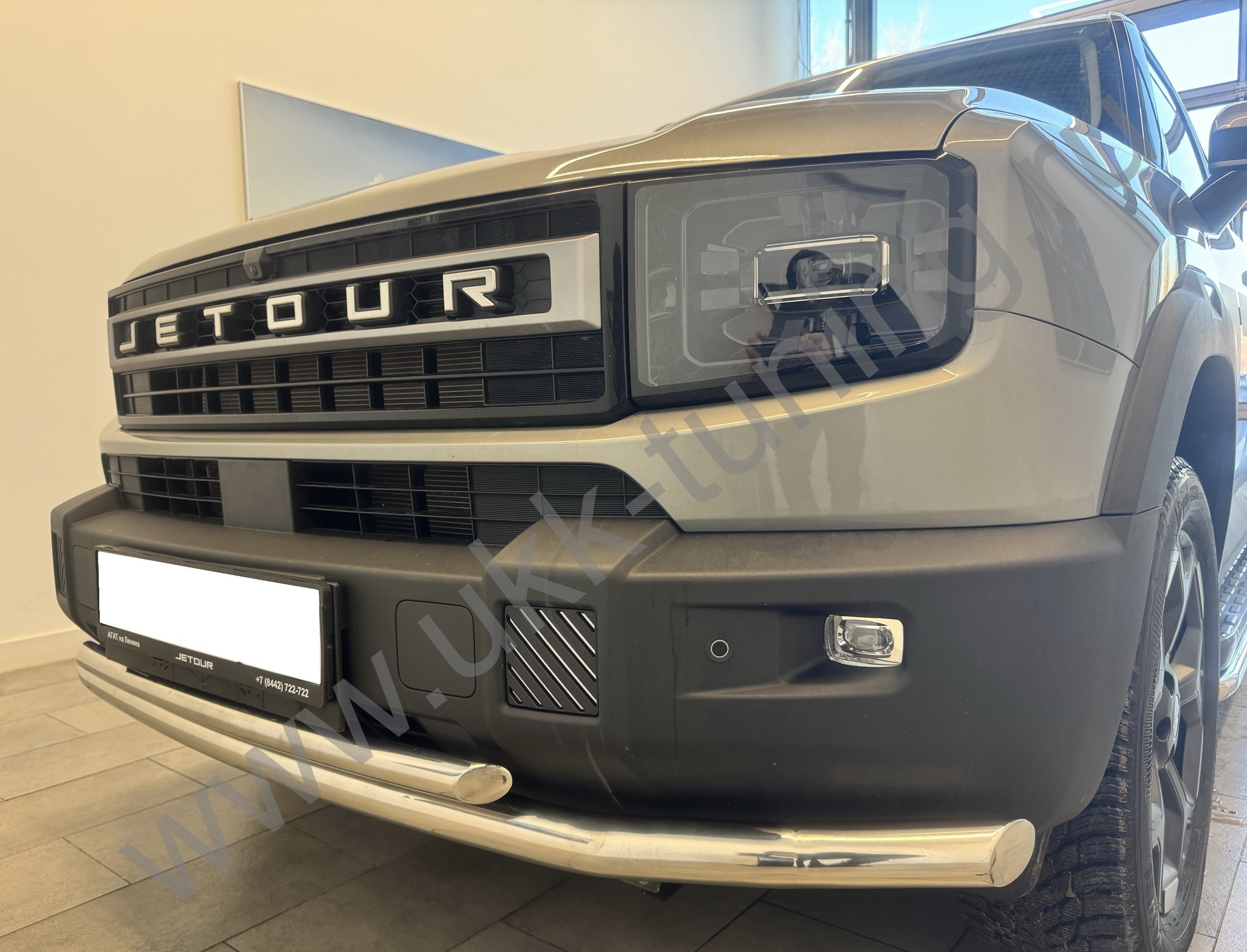 Защита переднего бампера двойная Jetour T1 с 2025