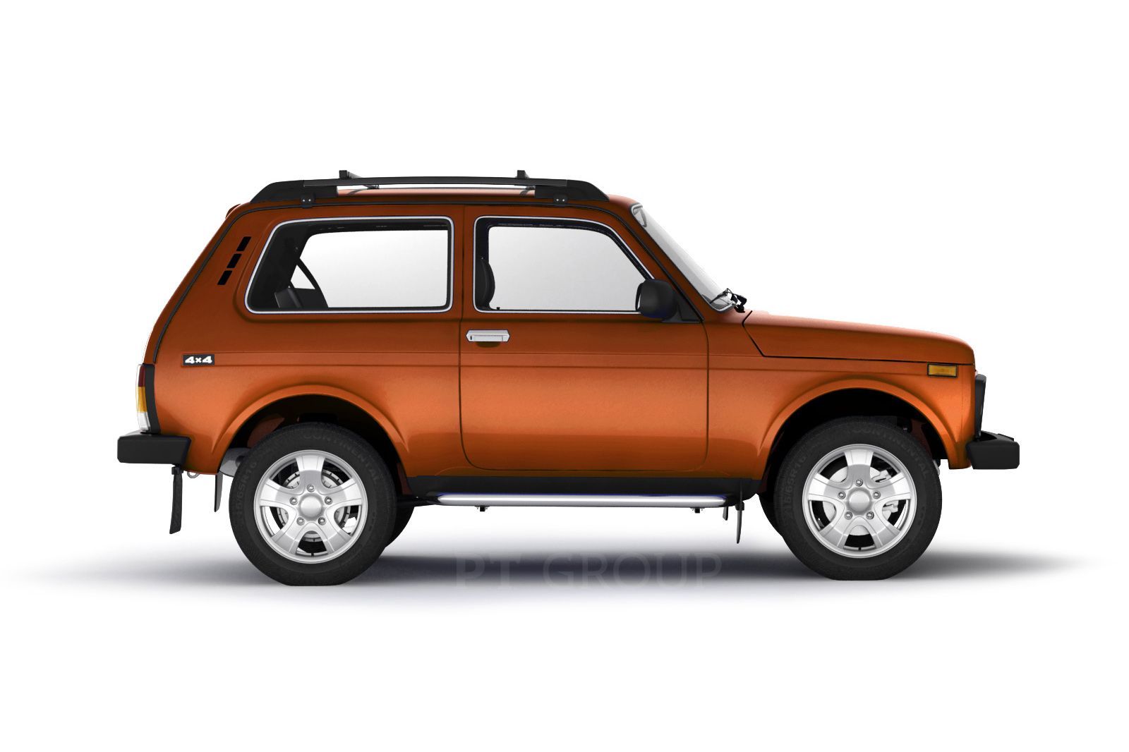 Рейлинги Lada Niva 2121 с 1993 "усиленные" с поперечинами (черные)
