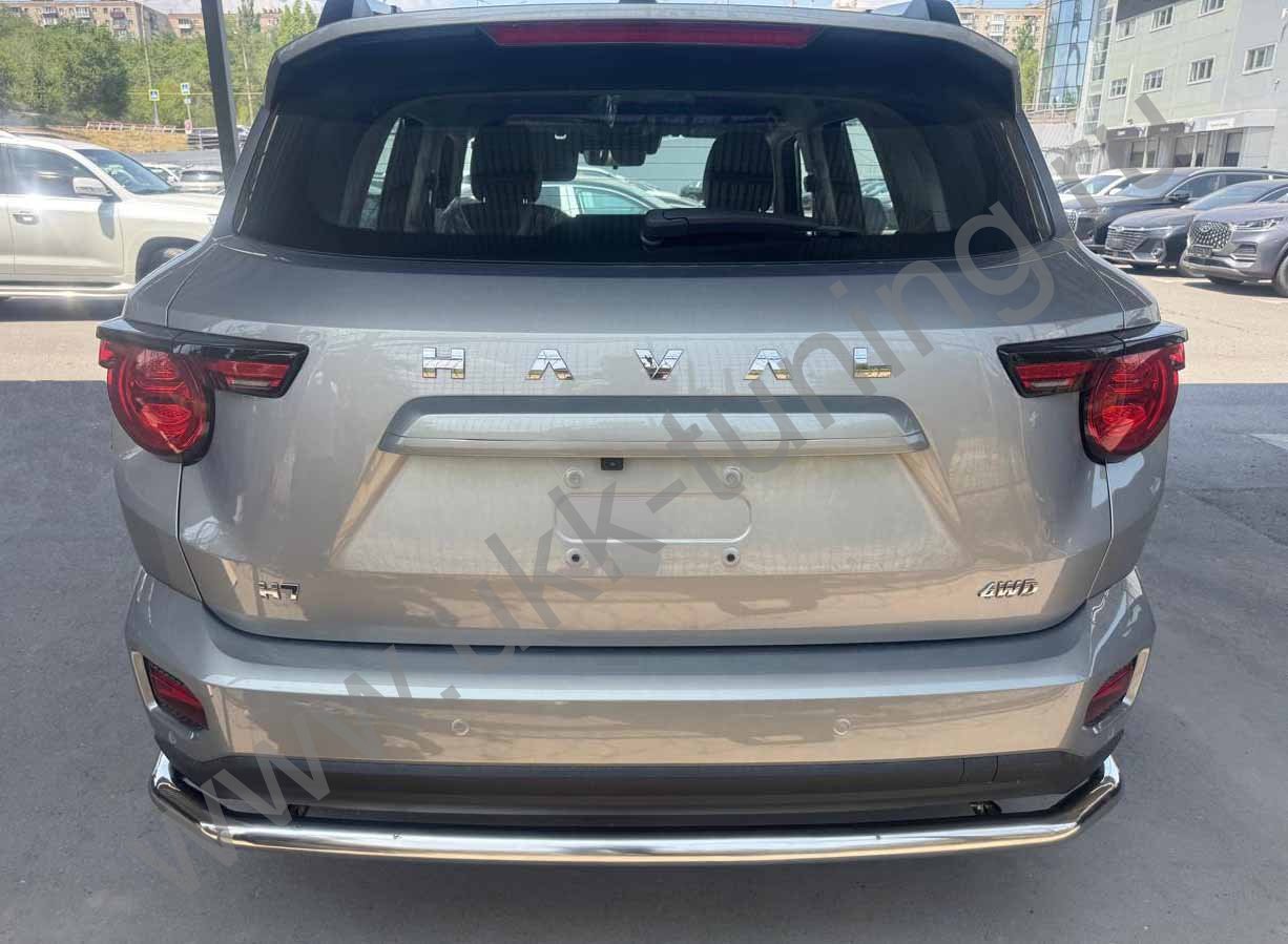 Защита заднего бампера угловая большая Haval H7 с 2025