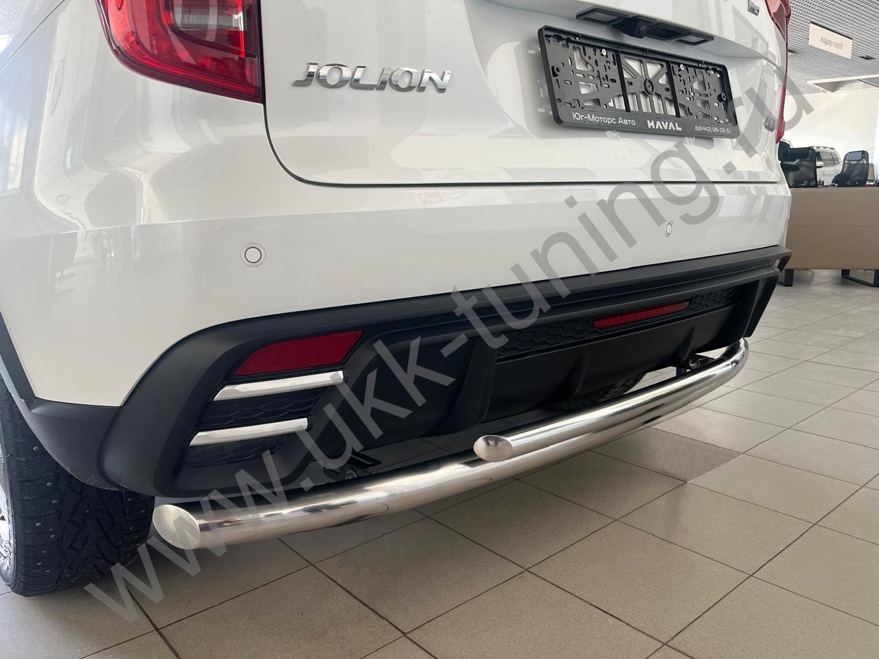 Защита заднего бампера двойная Haval Jolion с 2024