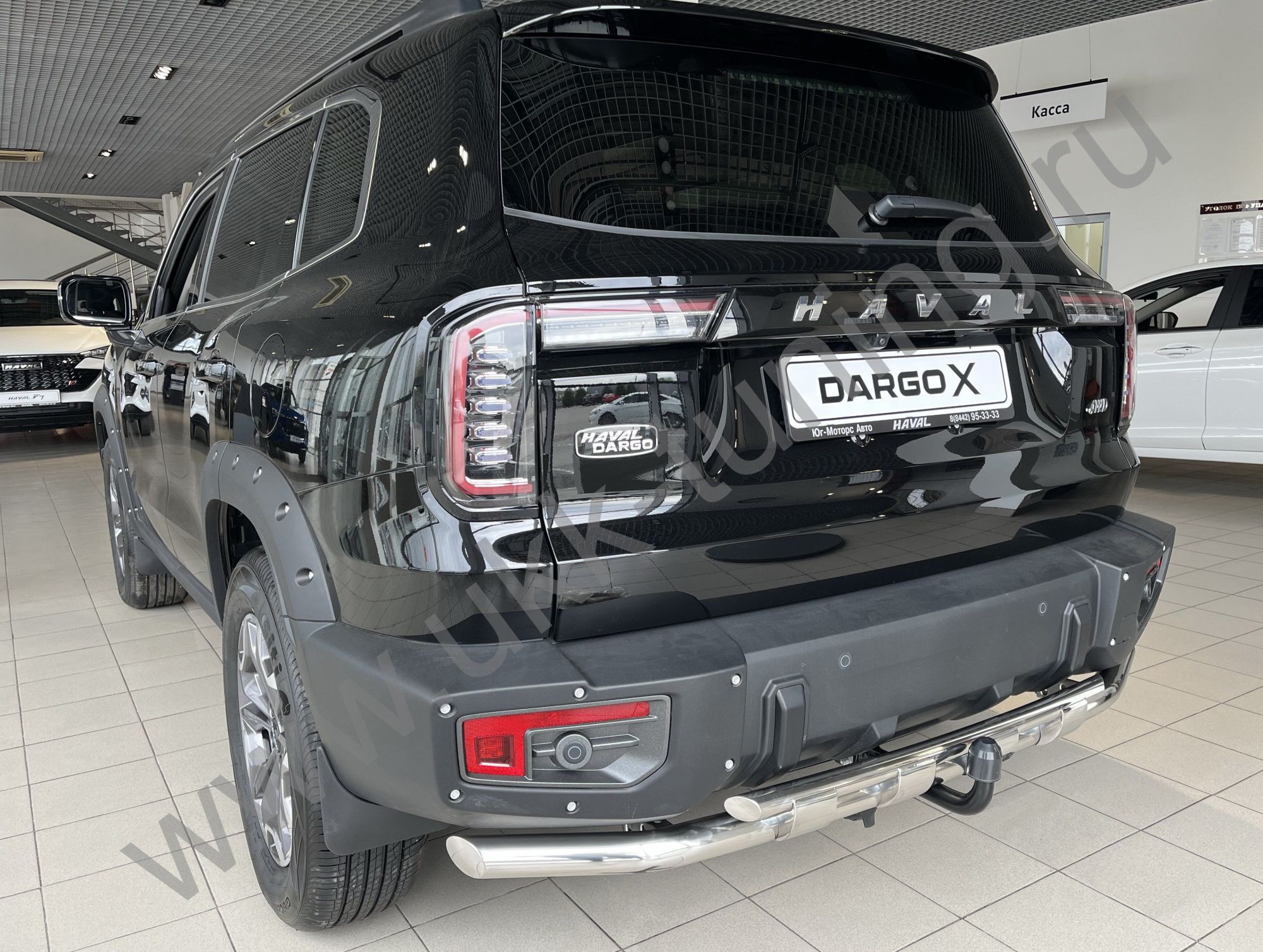 Защита заднего бампера двойная с перемычками Haval Dargo X с 2023 Защита заднего бампера двойная с перемычками Haval Dargo X с 2023
