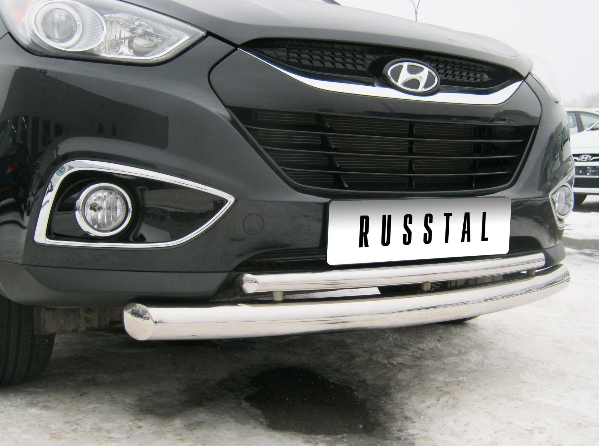 HYUNDAI IX35 2010-2012 защита переднего бампера d63/42 HIZ-000179