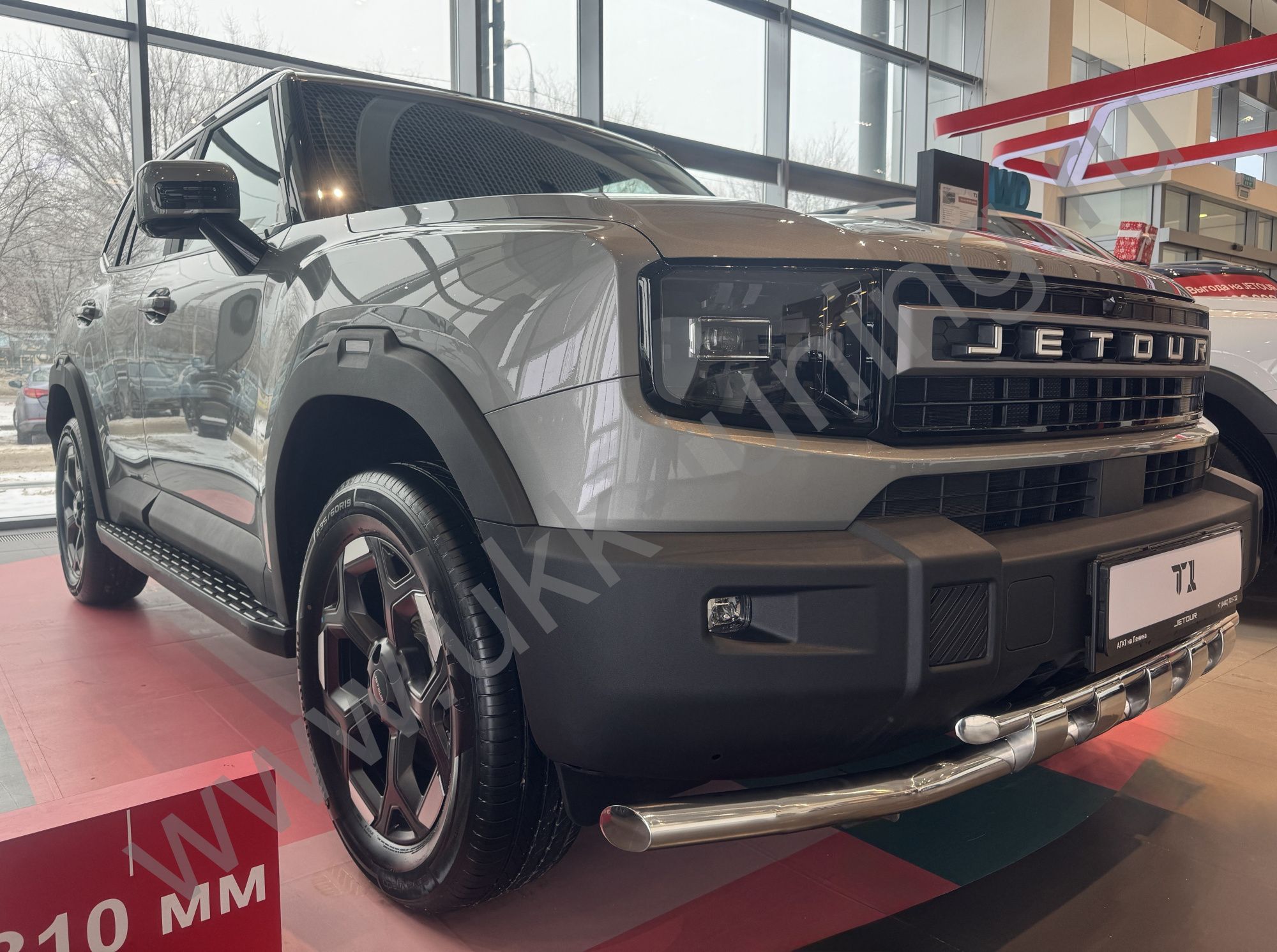 Защита переднего бампера двойная с перемычками Jetour T1 с 2025