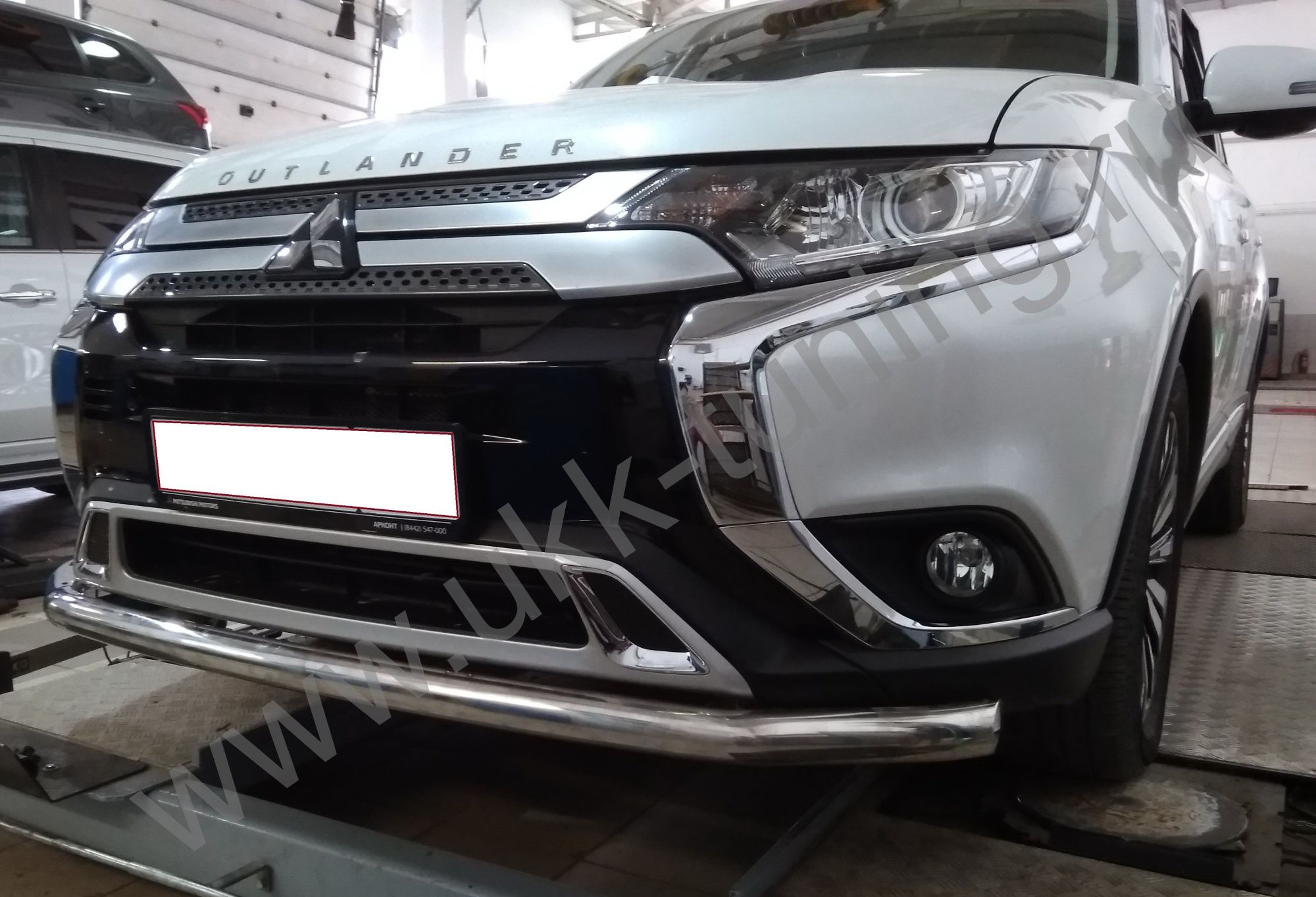 Защита переднего бампера MITSUBISHI Outlander с 2019 Защита переднего бампера MITSUBISHI Outlander с 2019