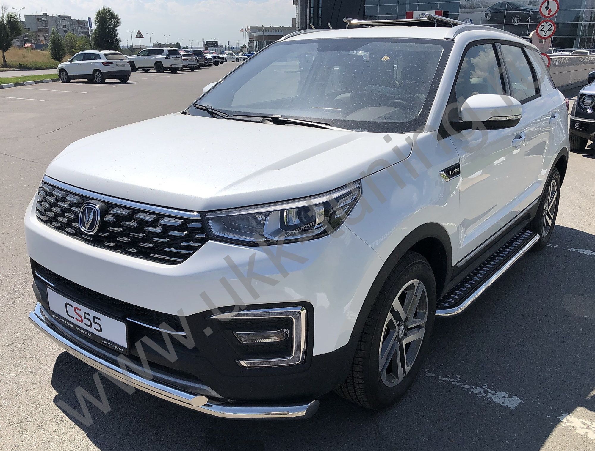 Пороги с накладным листом Changan CS55 с 2018