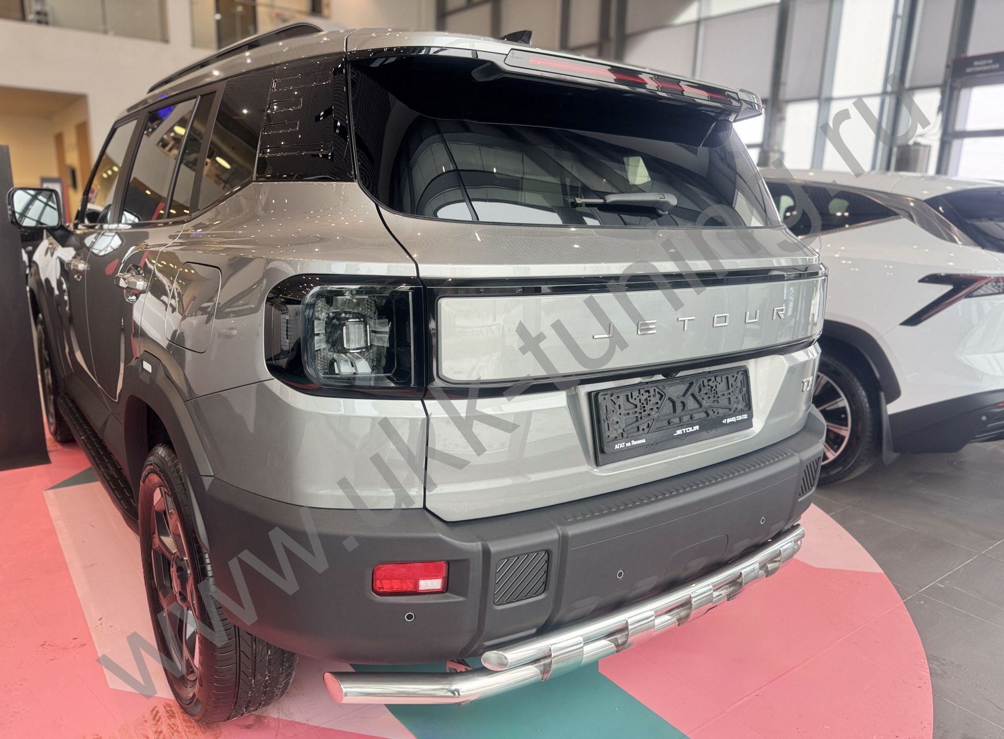 Защита заднего бампера двойная с перемычками Jetour T1 с 2025