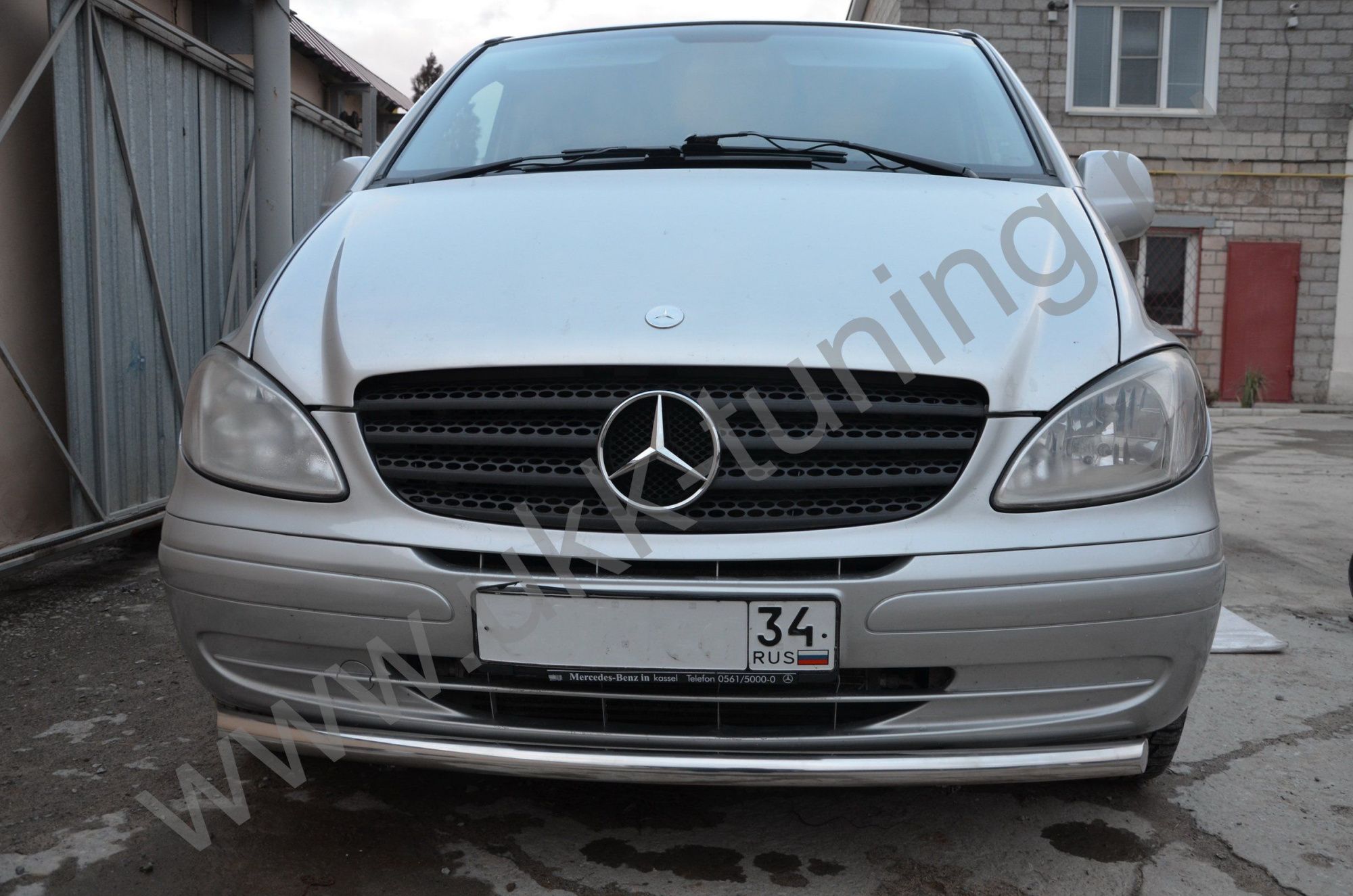 Защита переднего бампера Mercedes-Benz Vito 2005-2014 (рестайлинг) Защита переднего бампера Mercedes-Benz Vito 2005-2014 (рестайлинг)