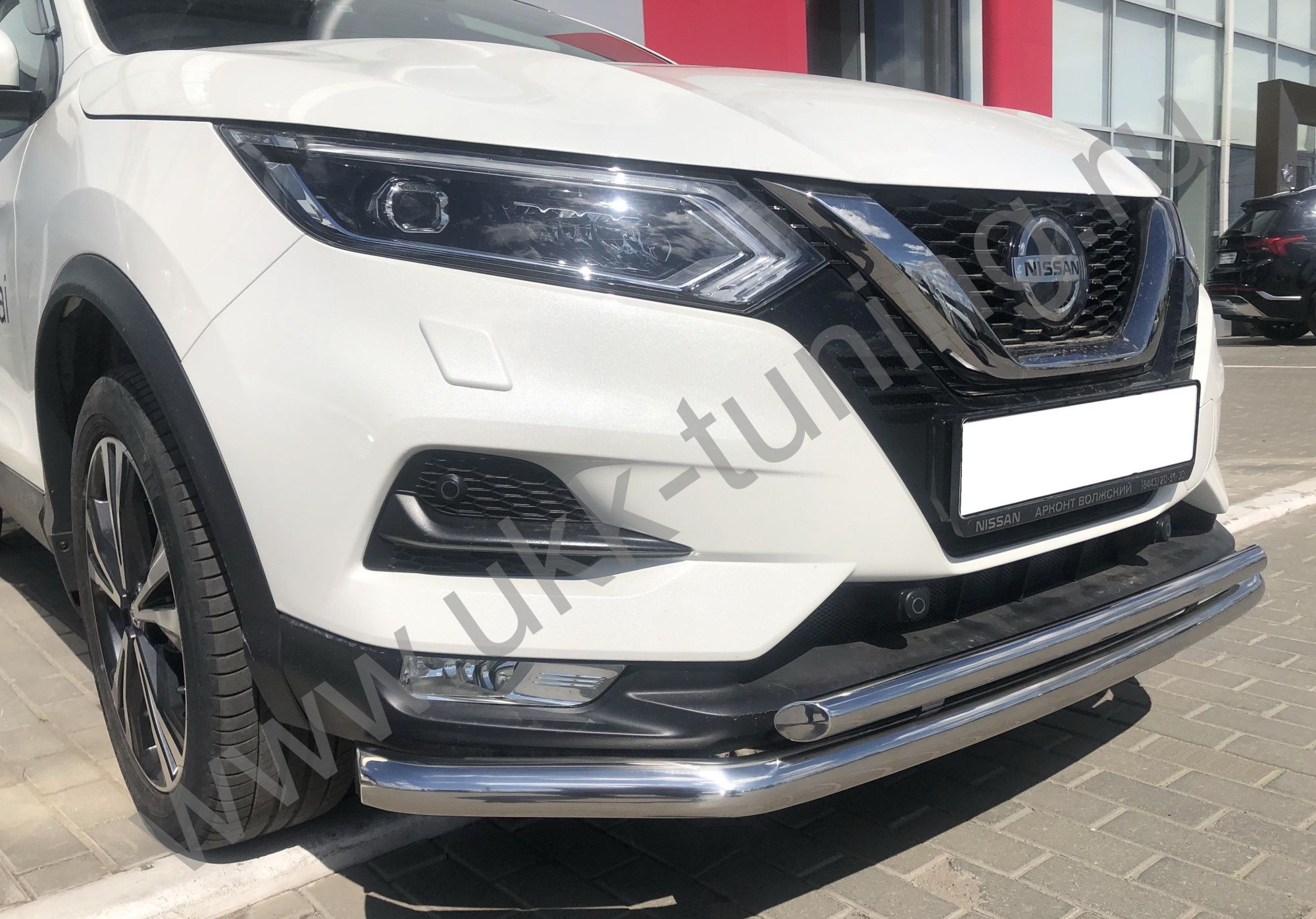 Защита переднего бампера двойная с двумя подгибами Nissan Qashgai 2017 рестайлинг Защита переднего бампера двойная с двумя подгибами Nissan Qashgai 2017 рестайлинг