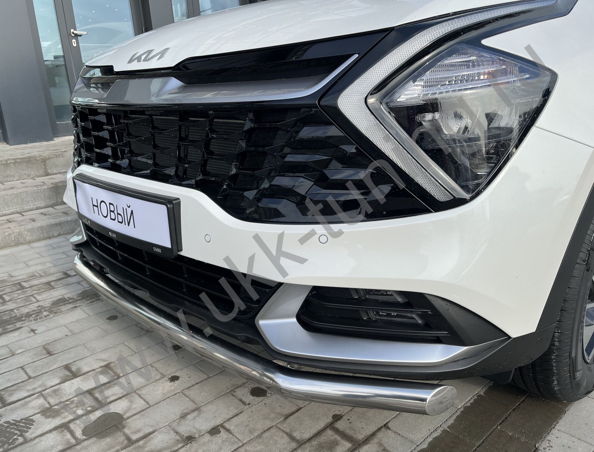 Защита переднего бампера KIA Sportage 2022 комплектация GT-Line (кроме комплектации Style и X-Line) Защита переднего бампера KIA Sportage 2022 комплектация GT-Line (кроме комплектации Style и X-Line)