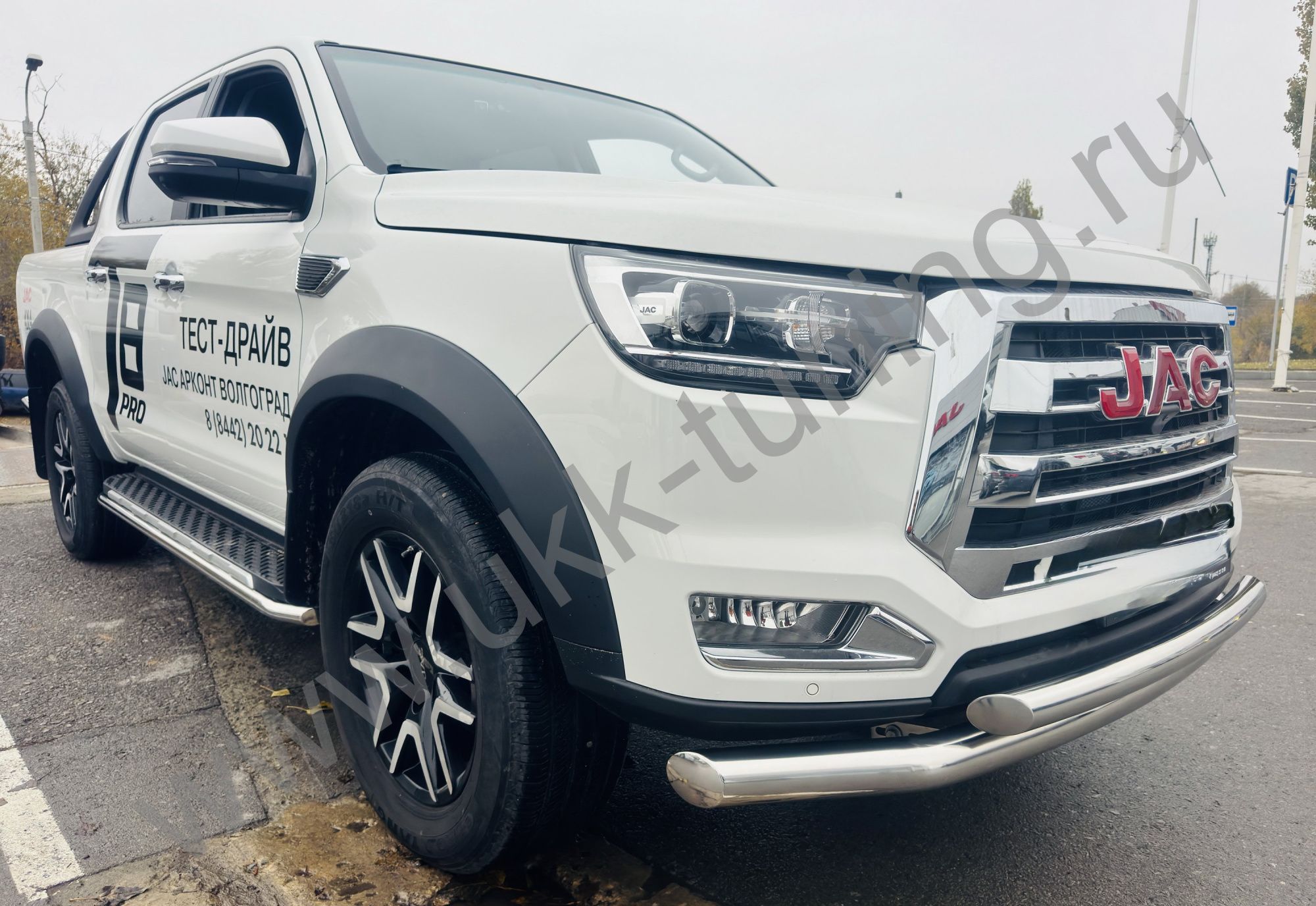 Защита переднего бампера двойная Jac T8 Pro 2020