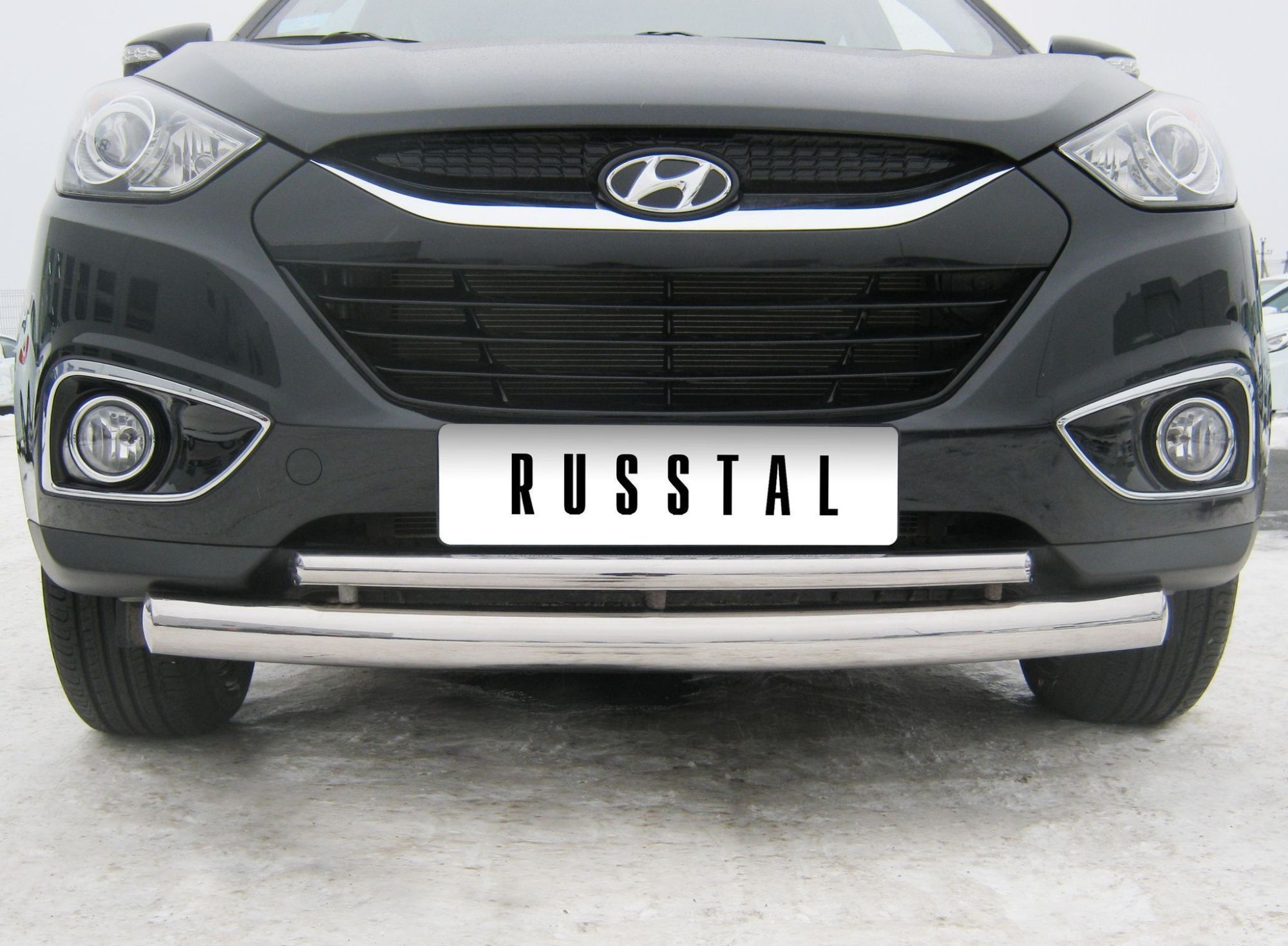 HYUNDAI IX35 2010-2012 защита переднего бампера d76/42 HIZ-000178