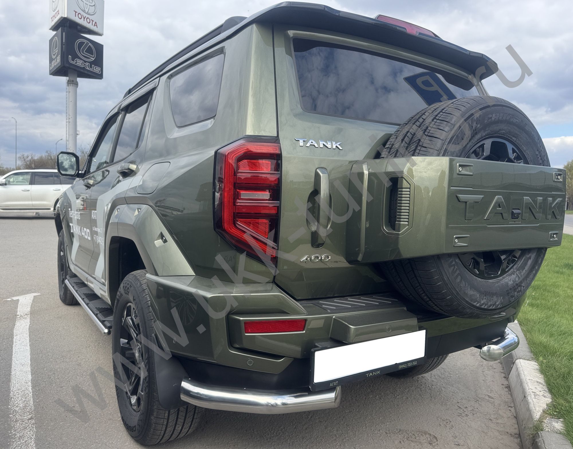 Защита заднего бампера угловая Tank 400 с 2023