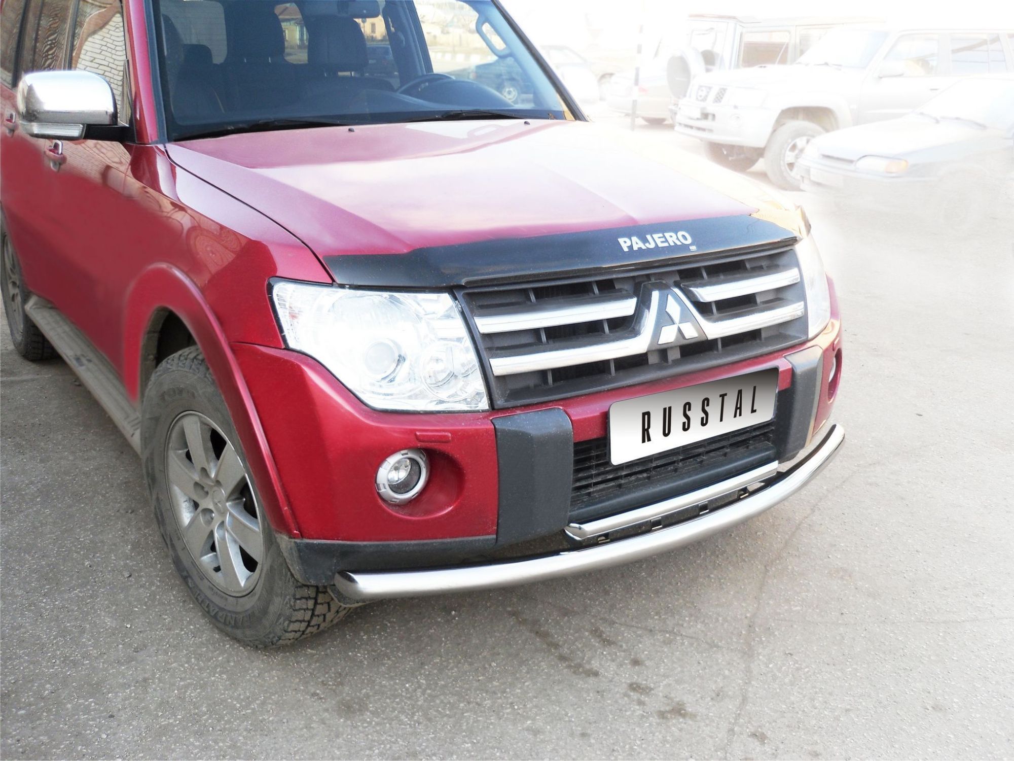 Mitsubishi Pajero 4 2006-2011 Защита переднего бампера d76/42 MPZ-000132 Mitsubishi Pajero 4 2006-2011 Защита переднего бампера d76/42 MPZ-000132