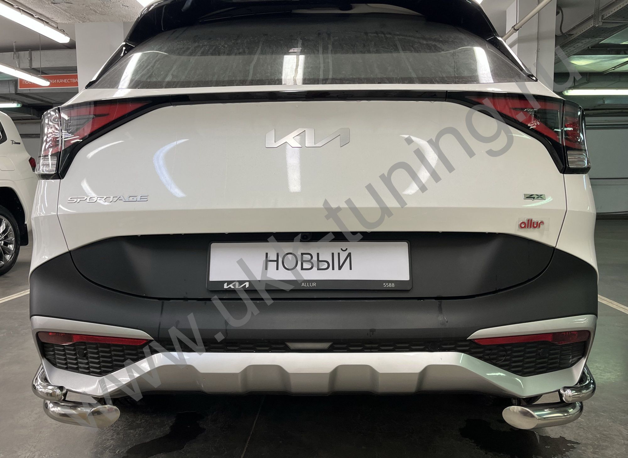 Защита заднего бампера угловая двойная KIA Sportage 2022 комплектация GT-Line (кроме комплектации Style и X-Line) Защита заднего бампера угловая двойная KIA Sportage 2022 комплектация GT-Line (кроме комплектации Style и X-Line)