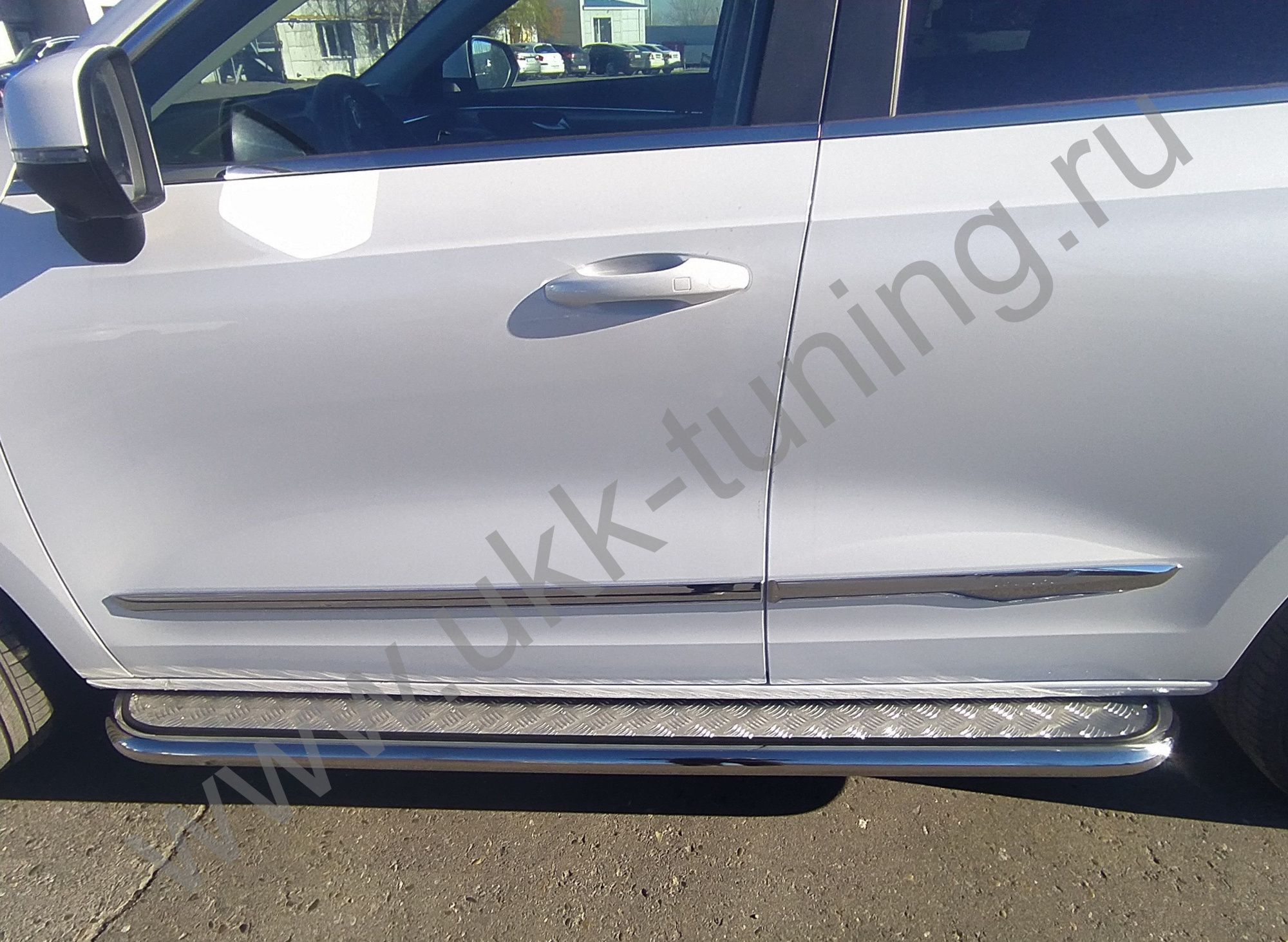 Боковые подножки Haval Jolion c 2021 с накладным листом