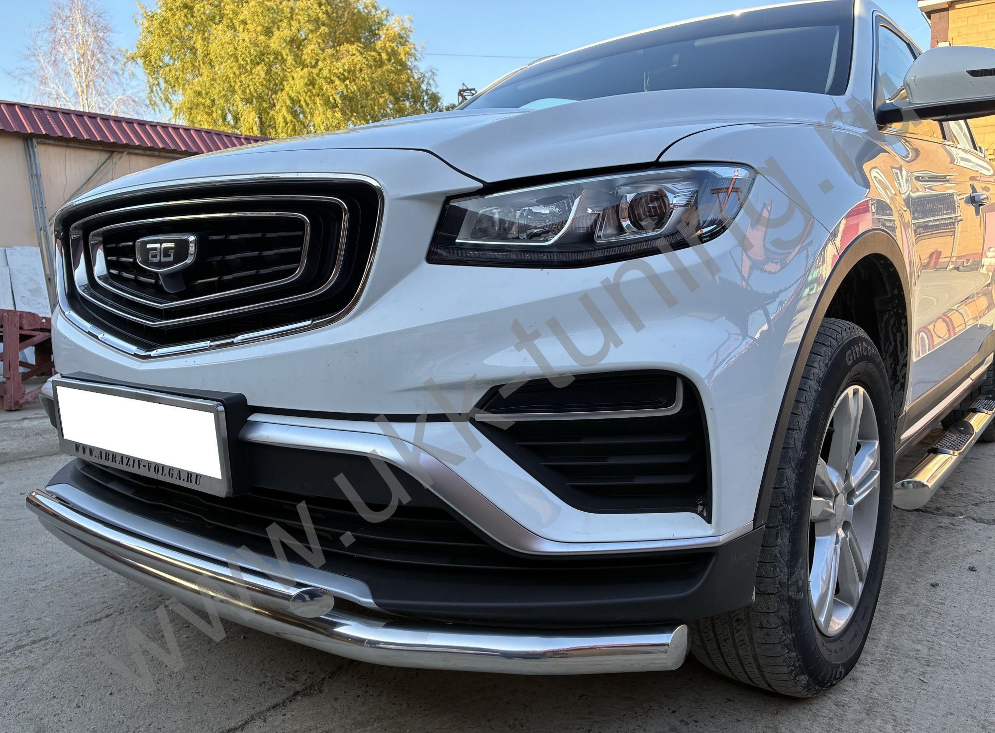 Защита переднего бампера двойная Belgee X70 с 2021