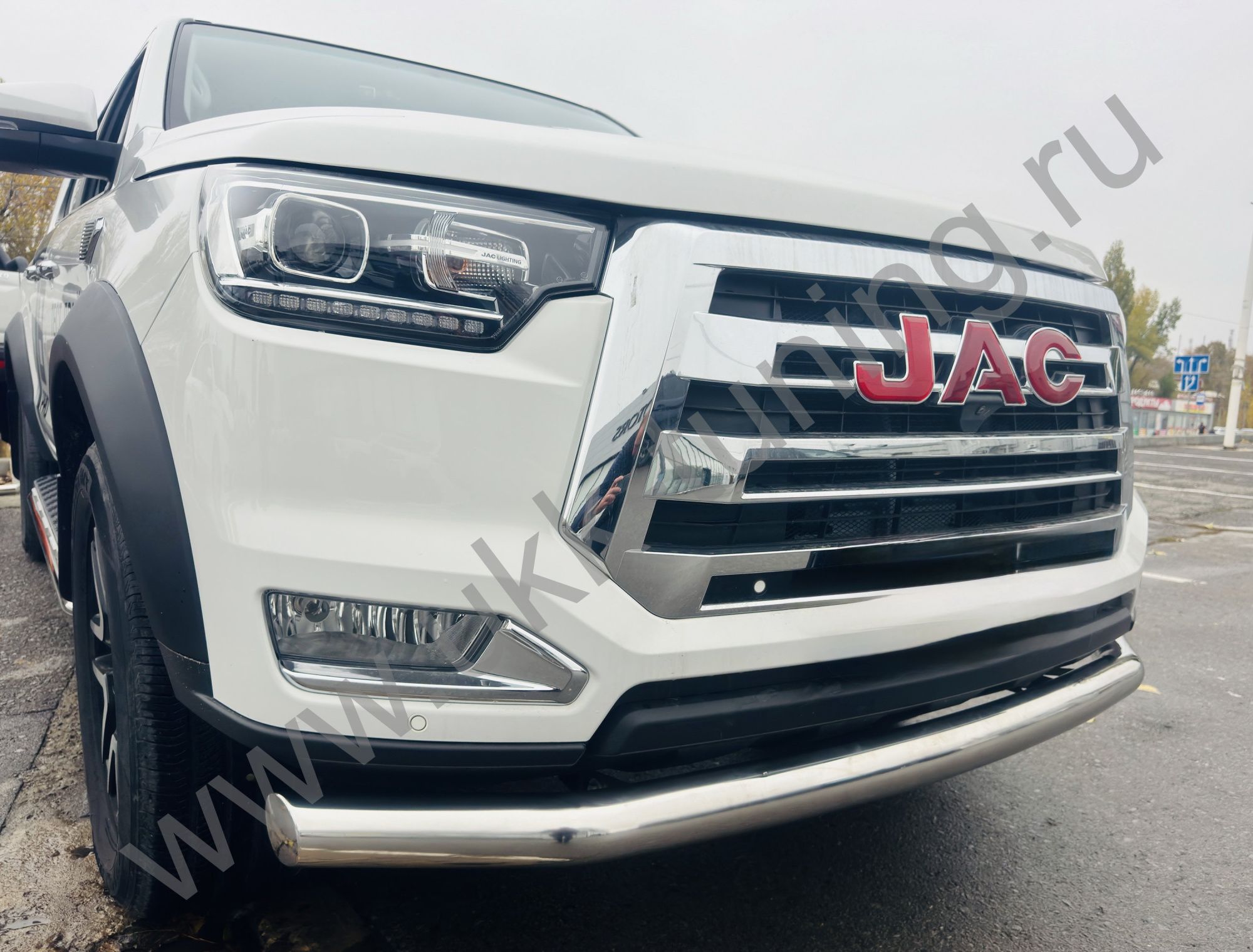 Защита переднего бампера Jac T8 Pro 2020