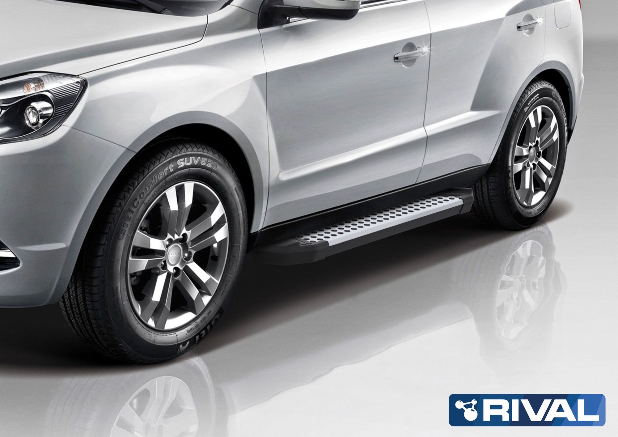 Порог-площадка "Bmw-Style"  для Geely Emgrand X7 2018- Порог-площадка "Bmw-Style"  для Geely Emgrand X7 2018-