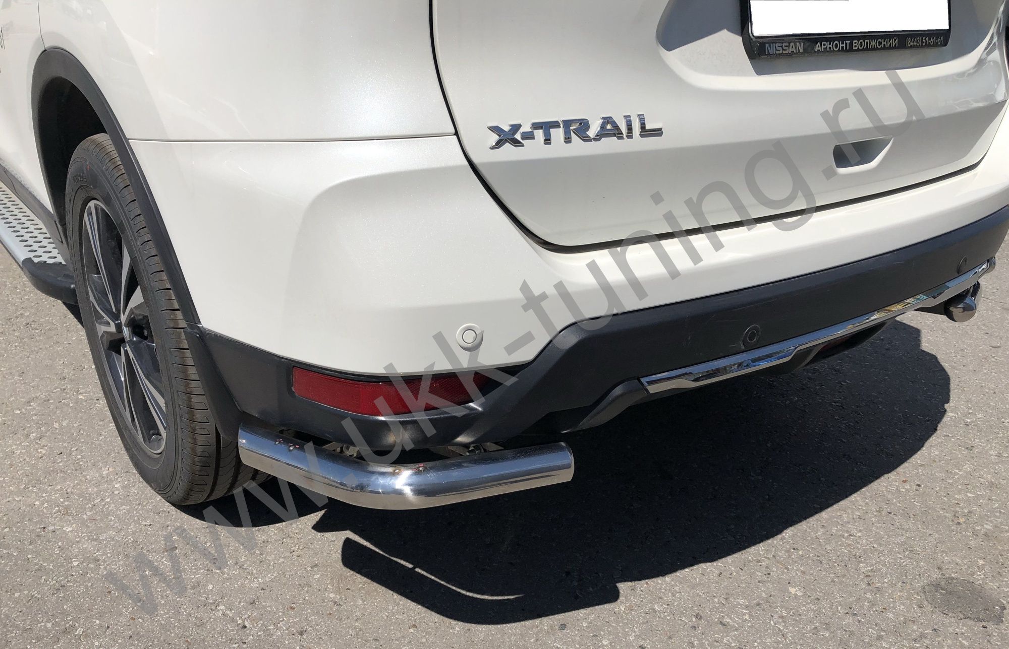 Защита заднего бампера угловая Nissan X-trail с 2018 (рестайлинг)