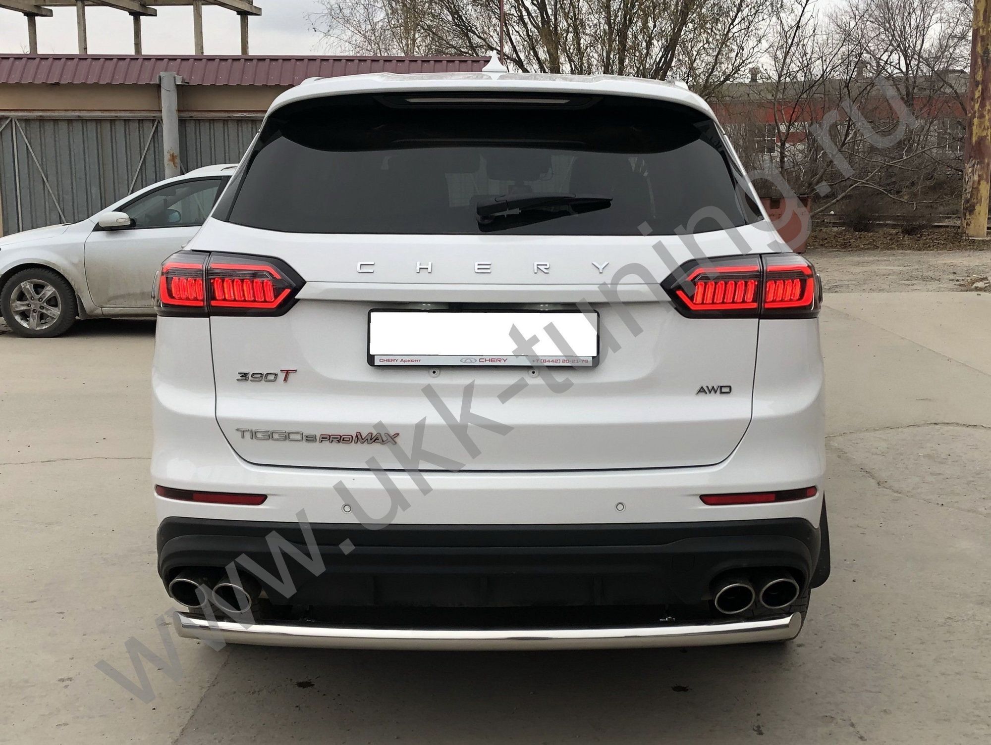 Защита заднего бампера Chery Tiggo 8 Pro Max 2022