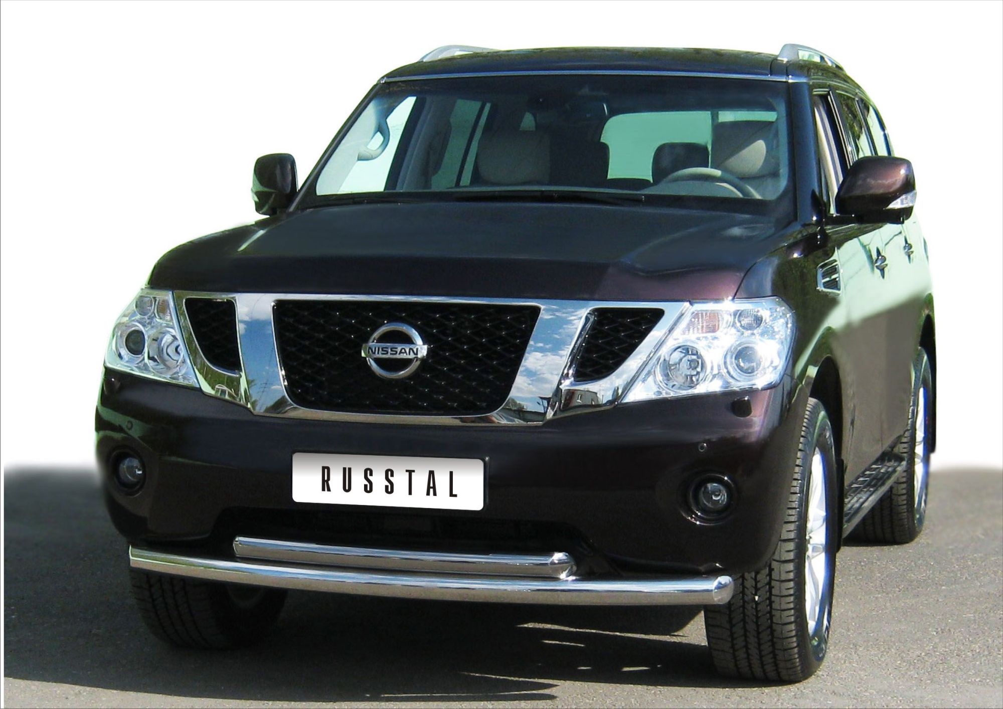 Nissan Patrol 2010-2013 защита переднего бампера d76/63 PAZ-000788