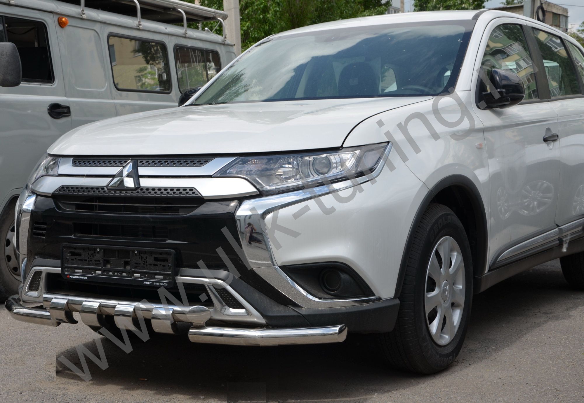 Защита переднего бампера G MITSUBISHI Outlander с 2019 Защита переднего бампера G MITSUBISHI Outlander с 2019