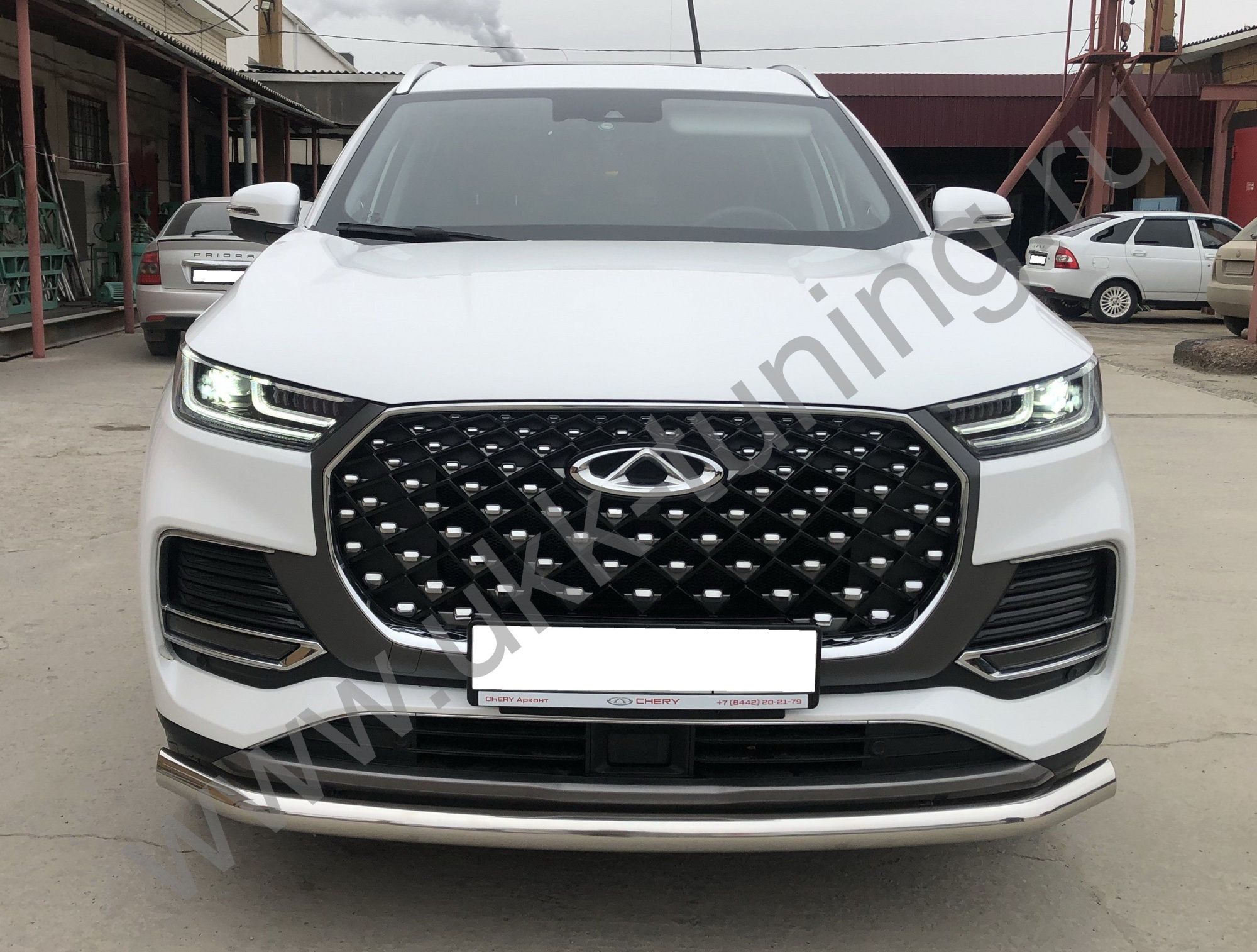 Защита переднего бампера Chery Tiggo 8 Pro Max 2022