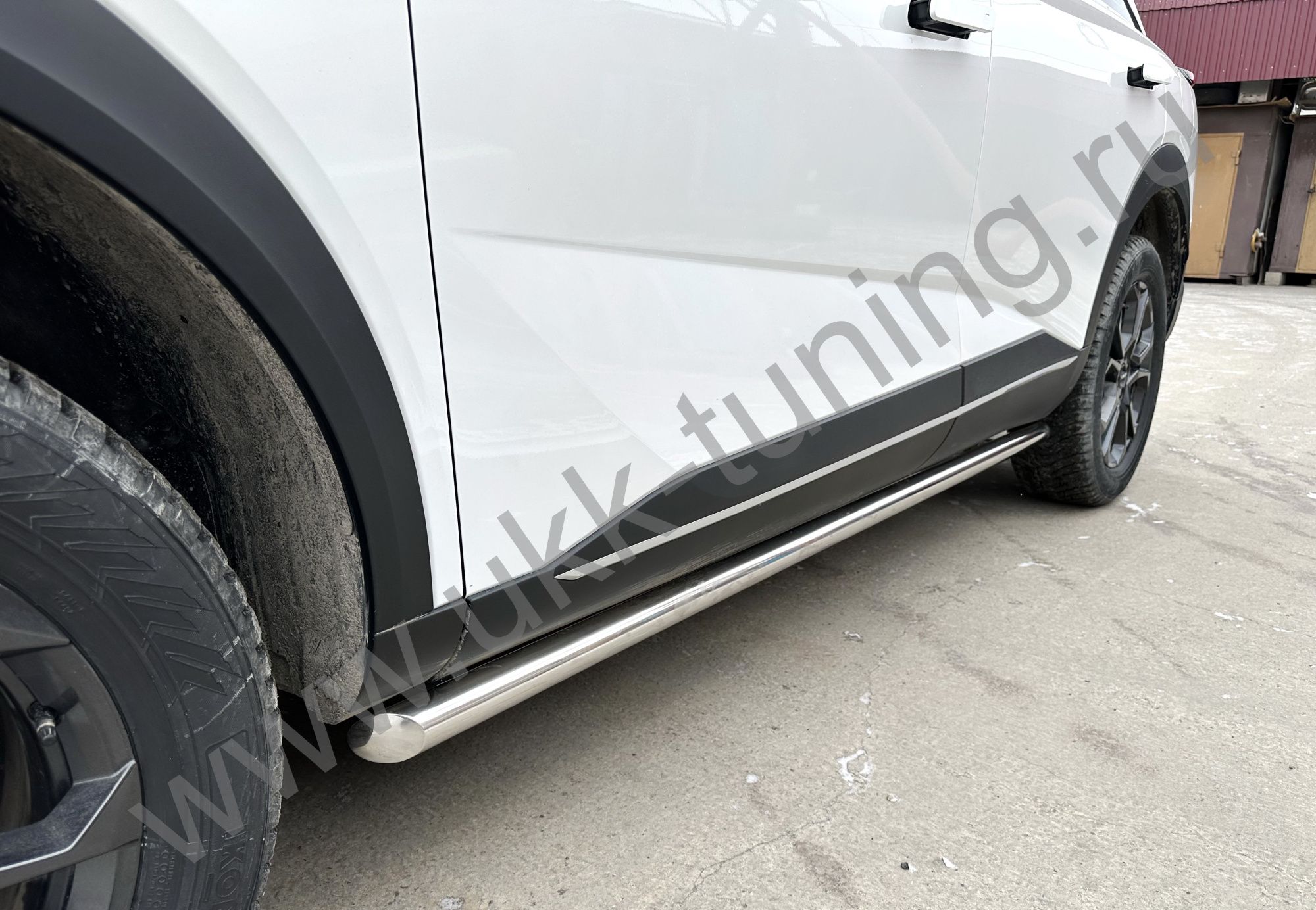 Боковые подножки Haval F7 c 2024 труба