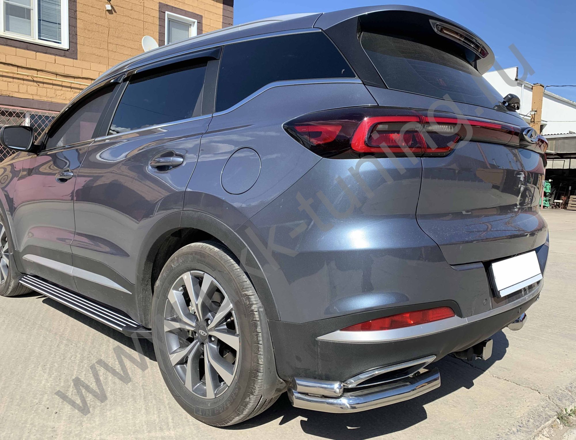 Защита заднего бампера угловая двойная Xcite X-Cross 7 с 2024