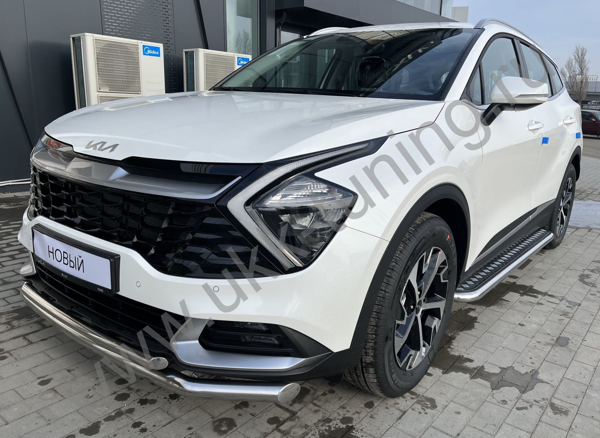 Защита переднего бампера двойная KIA Sportage 2022 комплектация GT-Line (кроме комплектации Style и X-Line) Защита переднего бампера двойная KIA Sportage 2022 комплектация GT-Line (кроме комплектации Style и X-Line)