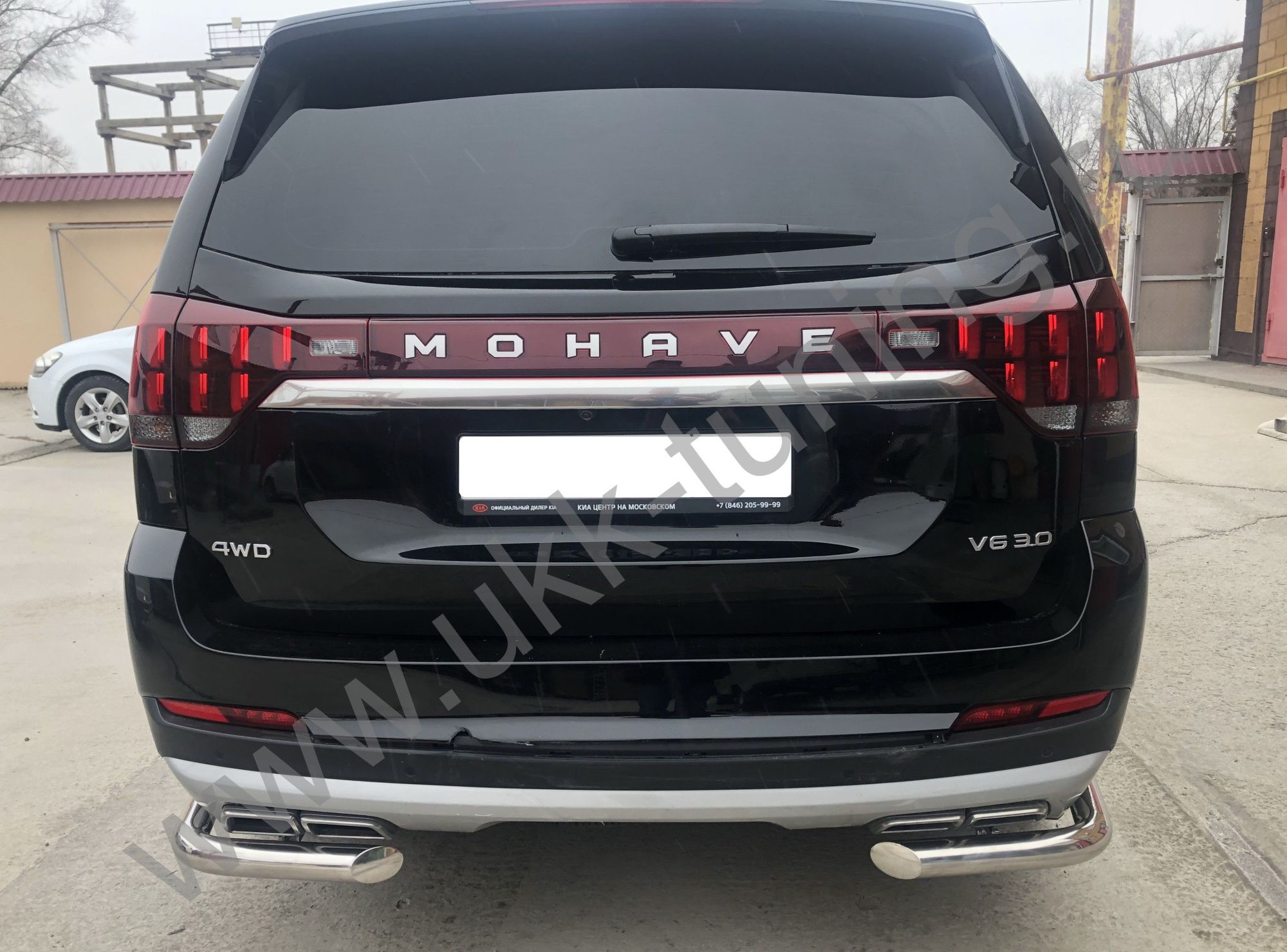 Защита заднего бампера Kia Mohave с 2021 угловая