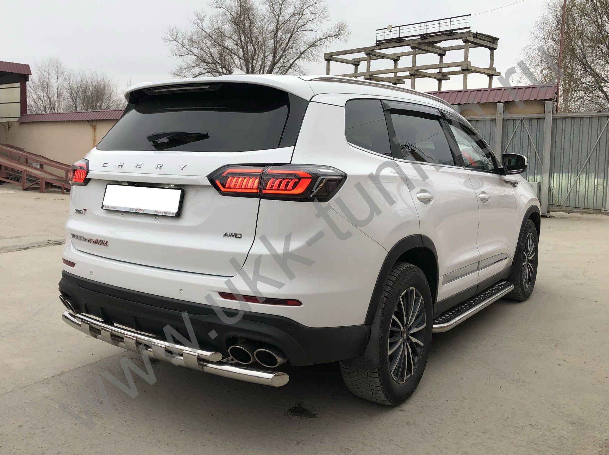 Пороги с накладным листом Chery Tiggo 8 Pro Max 2022