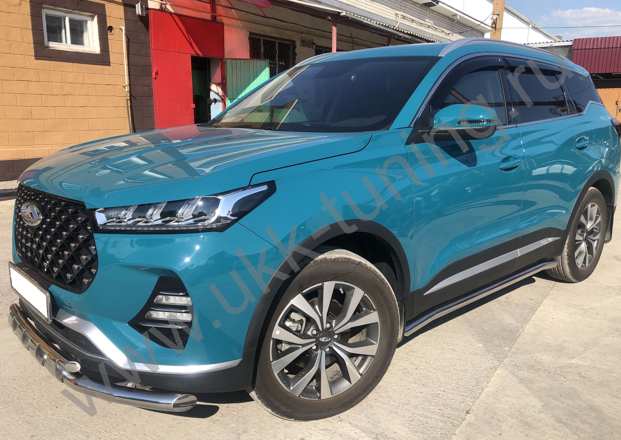 Защита переднего бампера двойная с перемычками Chery Tiggo 7 Pro 2021 Защита переднего бампера двойная с перемычками Chery Tiggo 7 Pro 2021