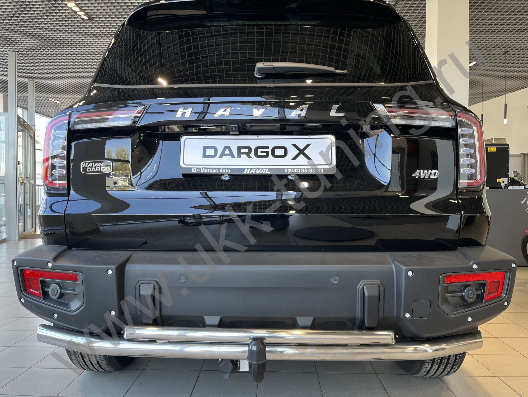Защита заднего бампера двойная Haval Dargo X с 2023 Защита заднего бампера двойная Haval Dargo X с 2023