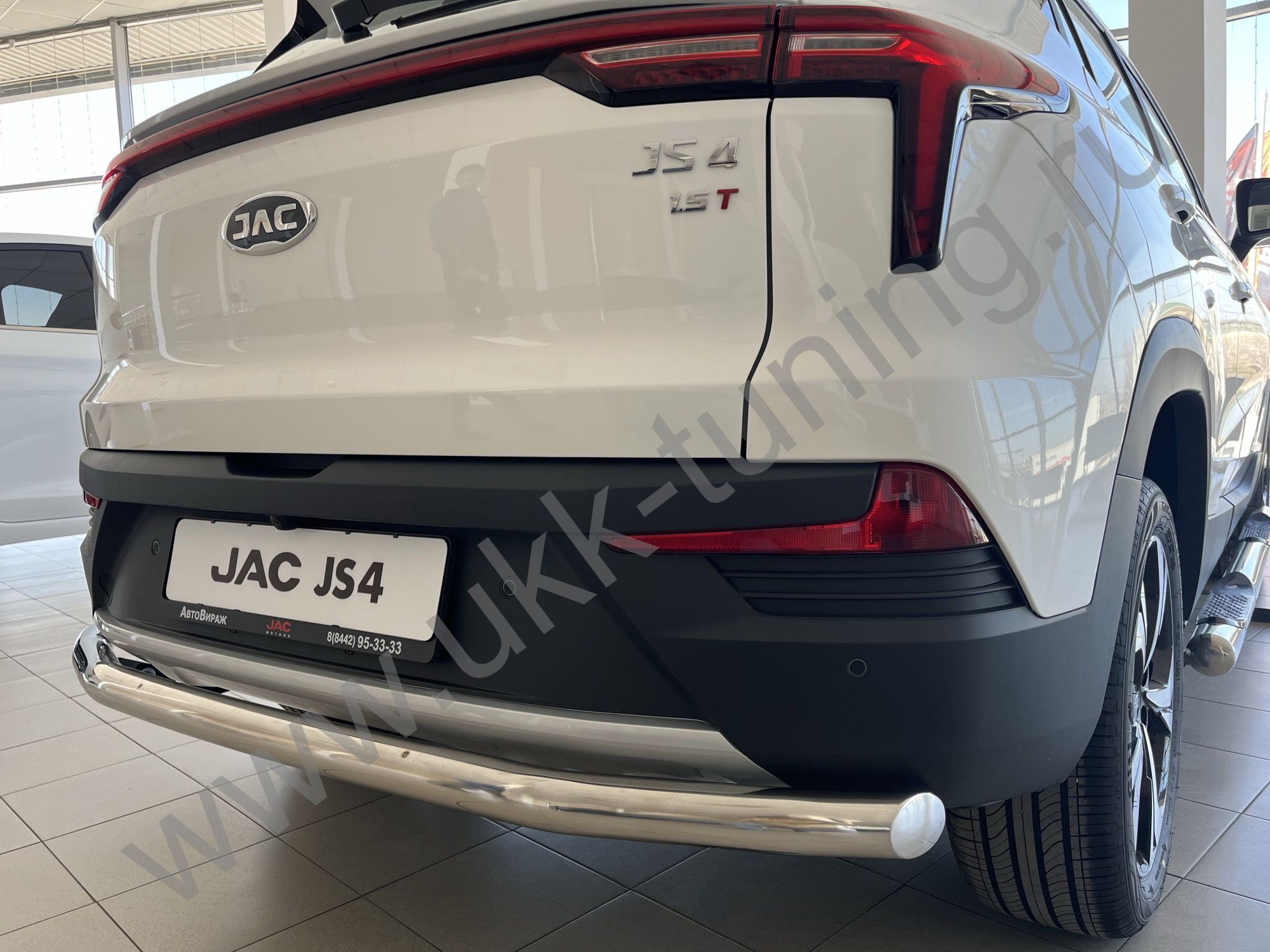 Защита заднего бампера JAC JS4 с 2022 Защита заднего бампера JAC JS4 с 2022