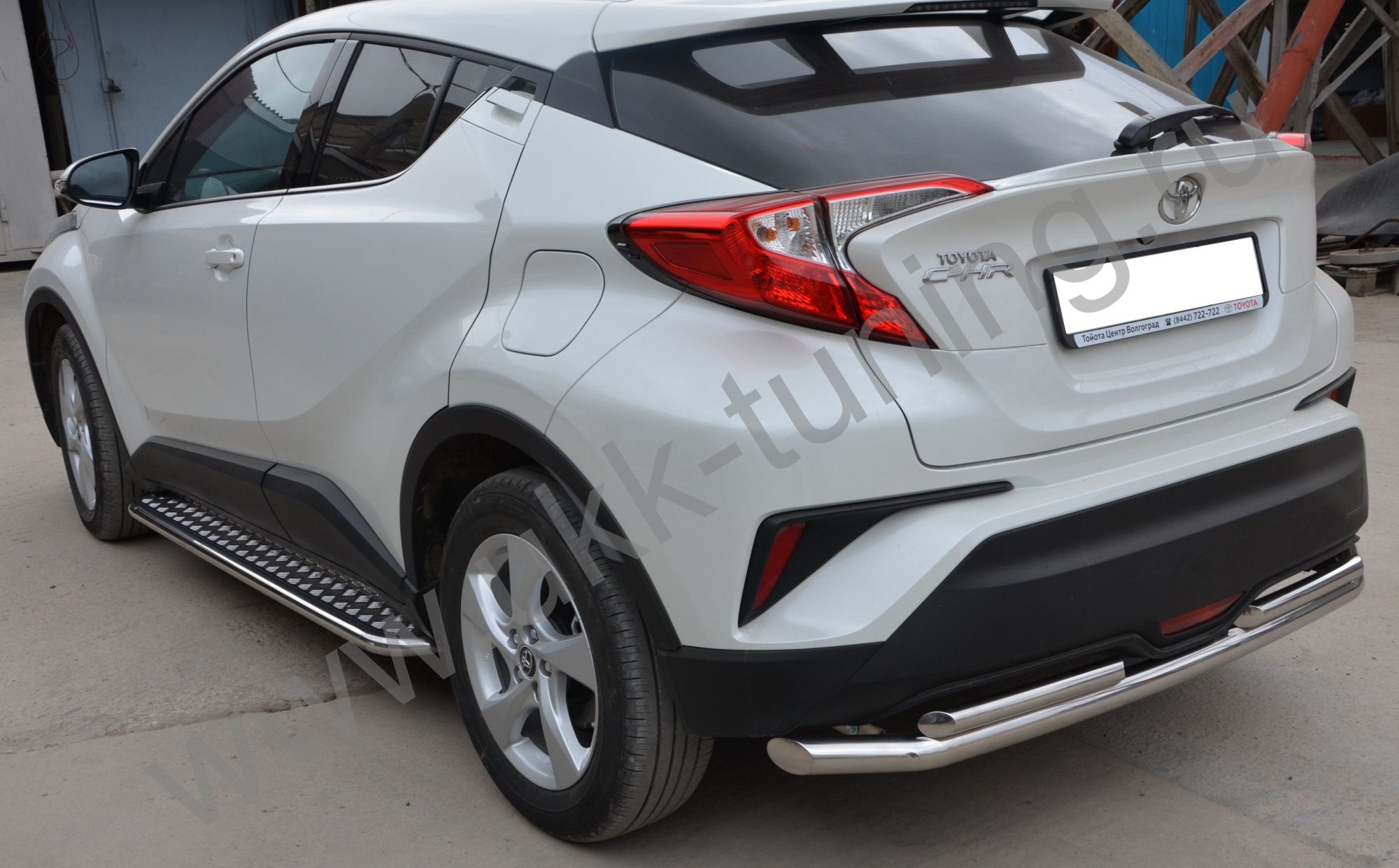 Защита заднего бампера двойная TOYOTA С-HR с 2018