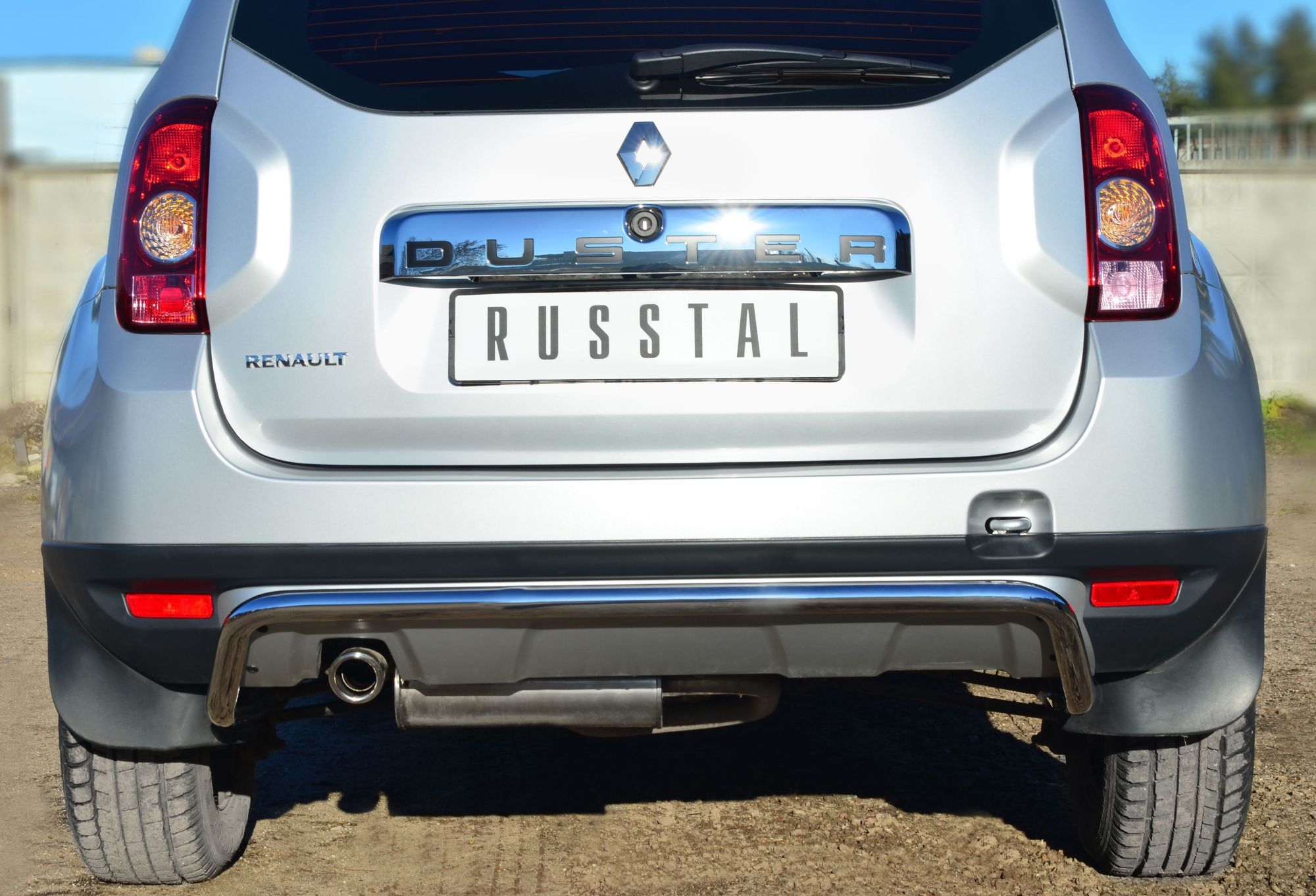 Renault Duster 4x4 2011-2014 Защита заднего бампера d42 волна короткая RD4Z-001544