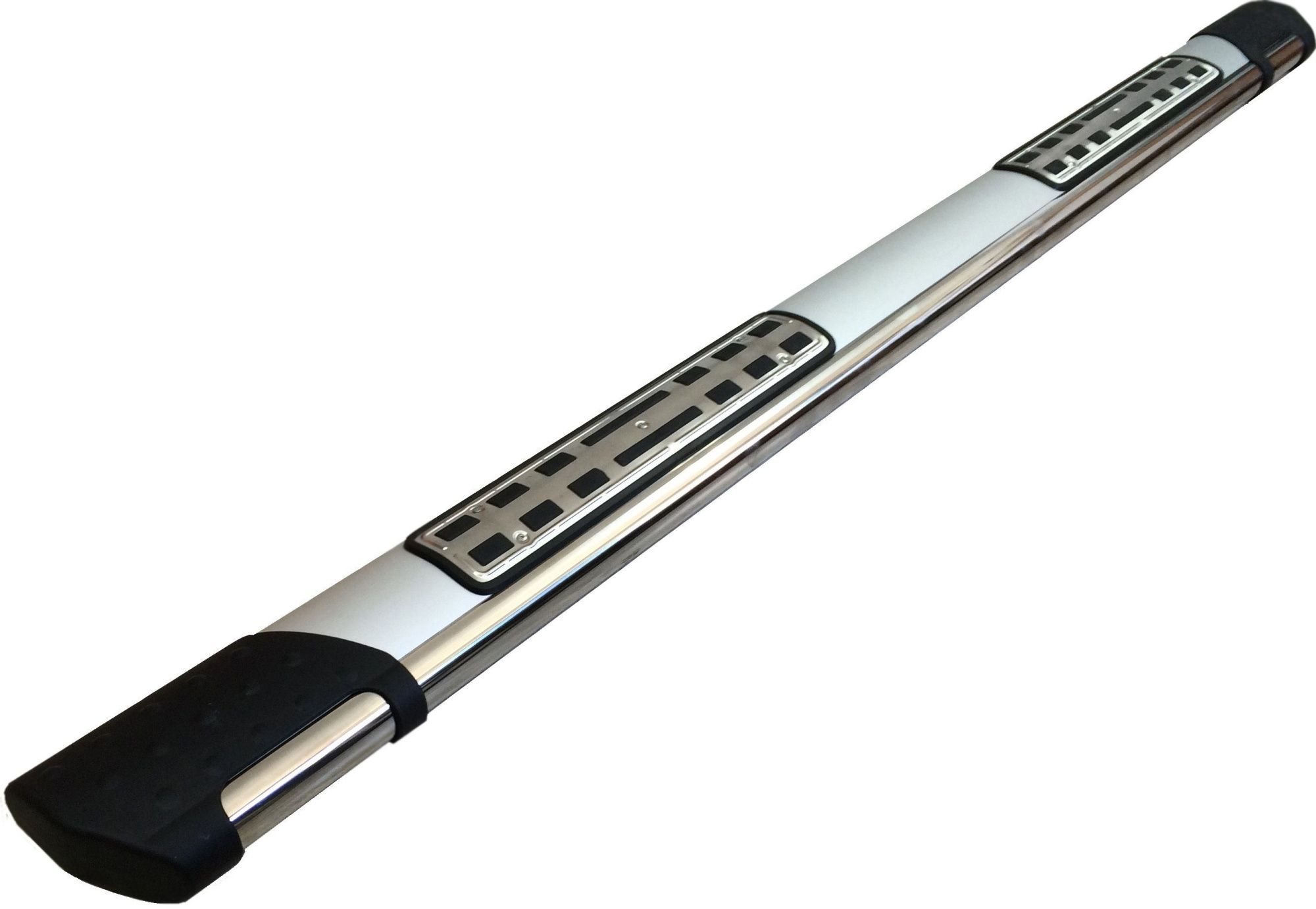 Пороги алюминиевые Volkswagen Amarok с 2010 (Emerald Silver)