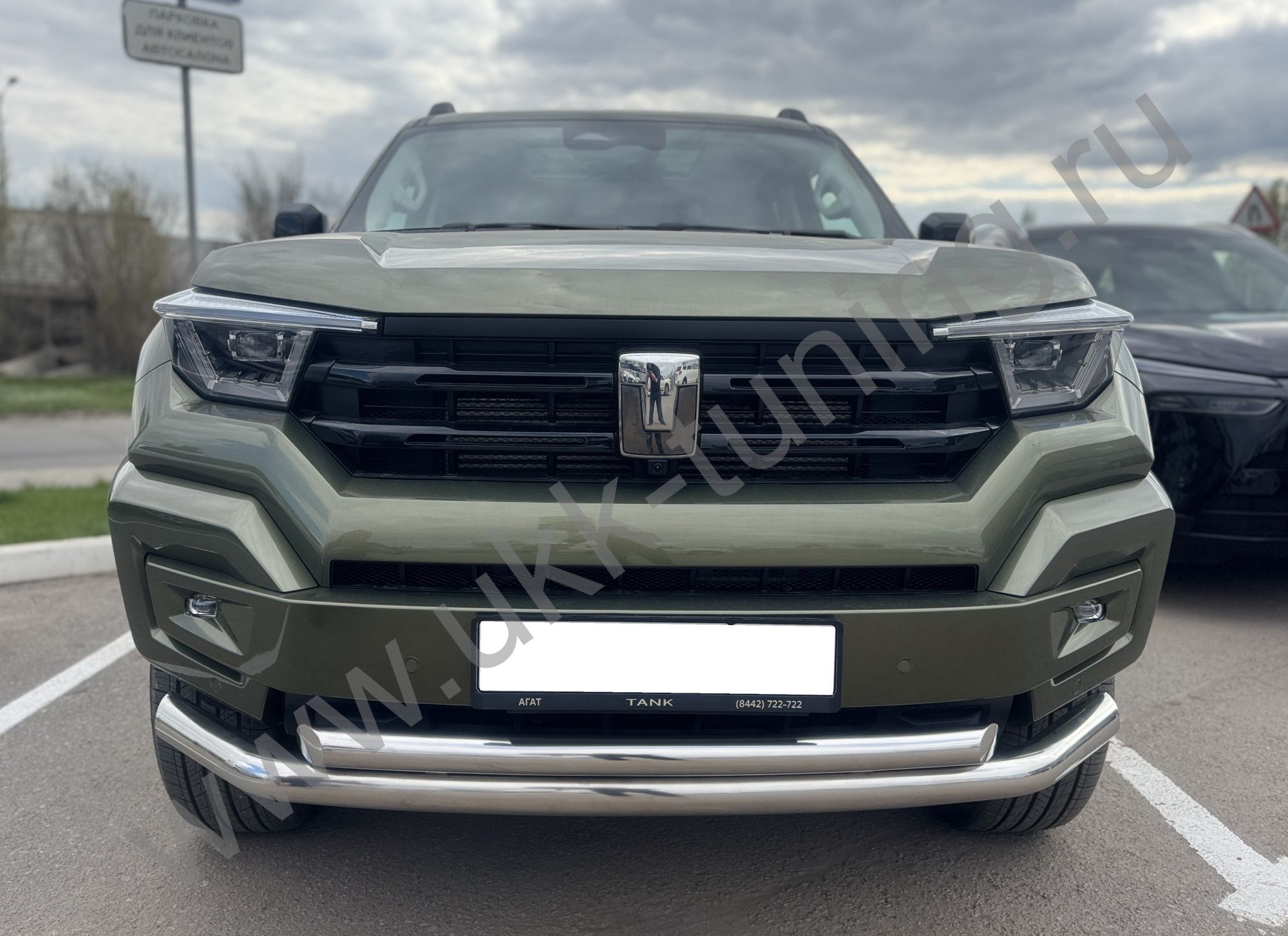 Защита переднего бампера двойная Tank 400 с 2023